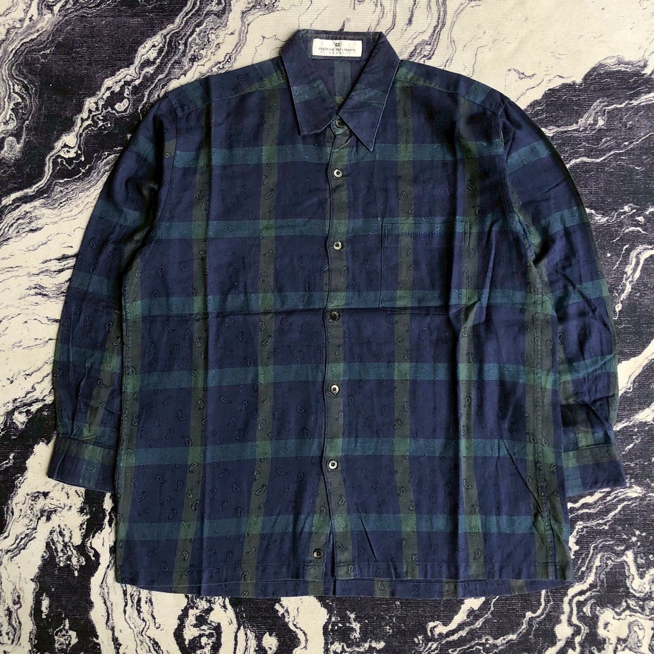 Pierre Balmain Vintage Pierre Balmain Paris Plaid Shirt Size US M / EU 48-50 / 2 - 1 Thumbnail