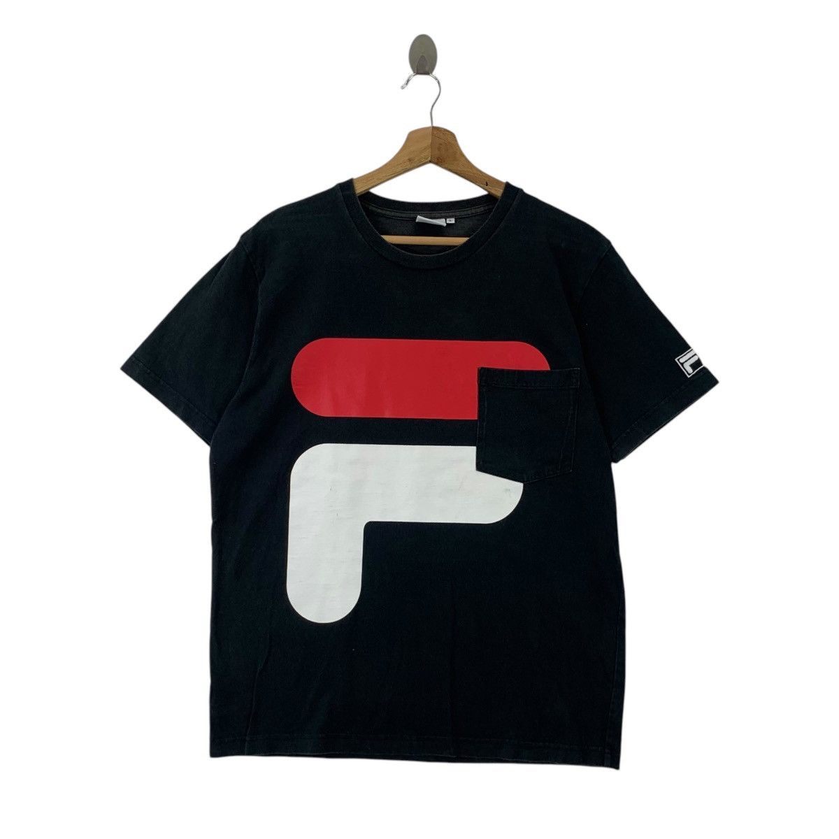 Fila FILA BIELLA ITALIA F Big Logo Sportswear Tee Shirt Top Size L / US 10 / IT 46 - 1 Thumbnail