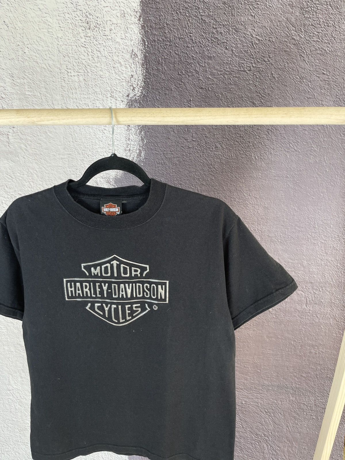 Harley Davidson × Vintage Harley-Davidson vintage 3D logo black motorcycle tee shirt Size US S / EU 44-46 / 1 - 3 Thumbnail