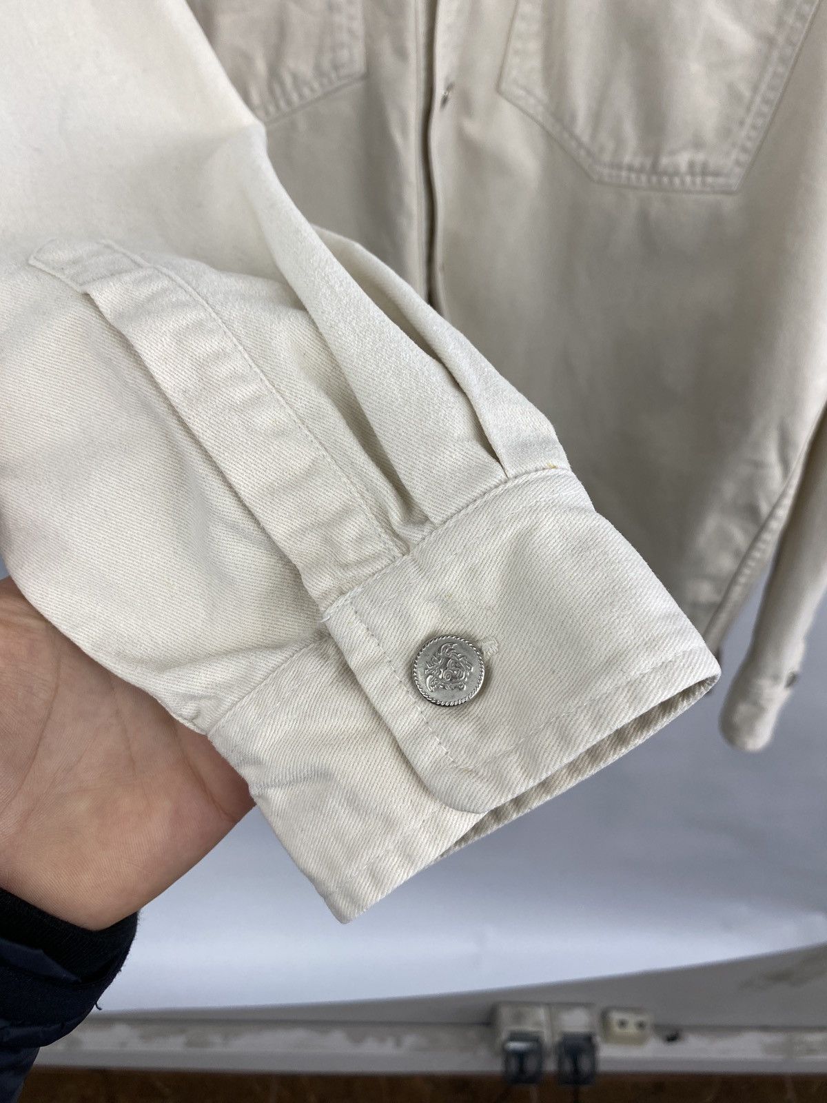 Versace Jeans Couture 🇮🇹 Vintage 90s Versace Jeans Couture Overshirt Jacket Retro Size US XL / EU 56 / 4 - 8 Thumbnail