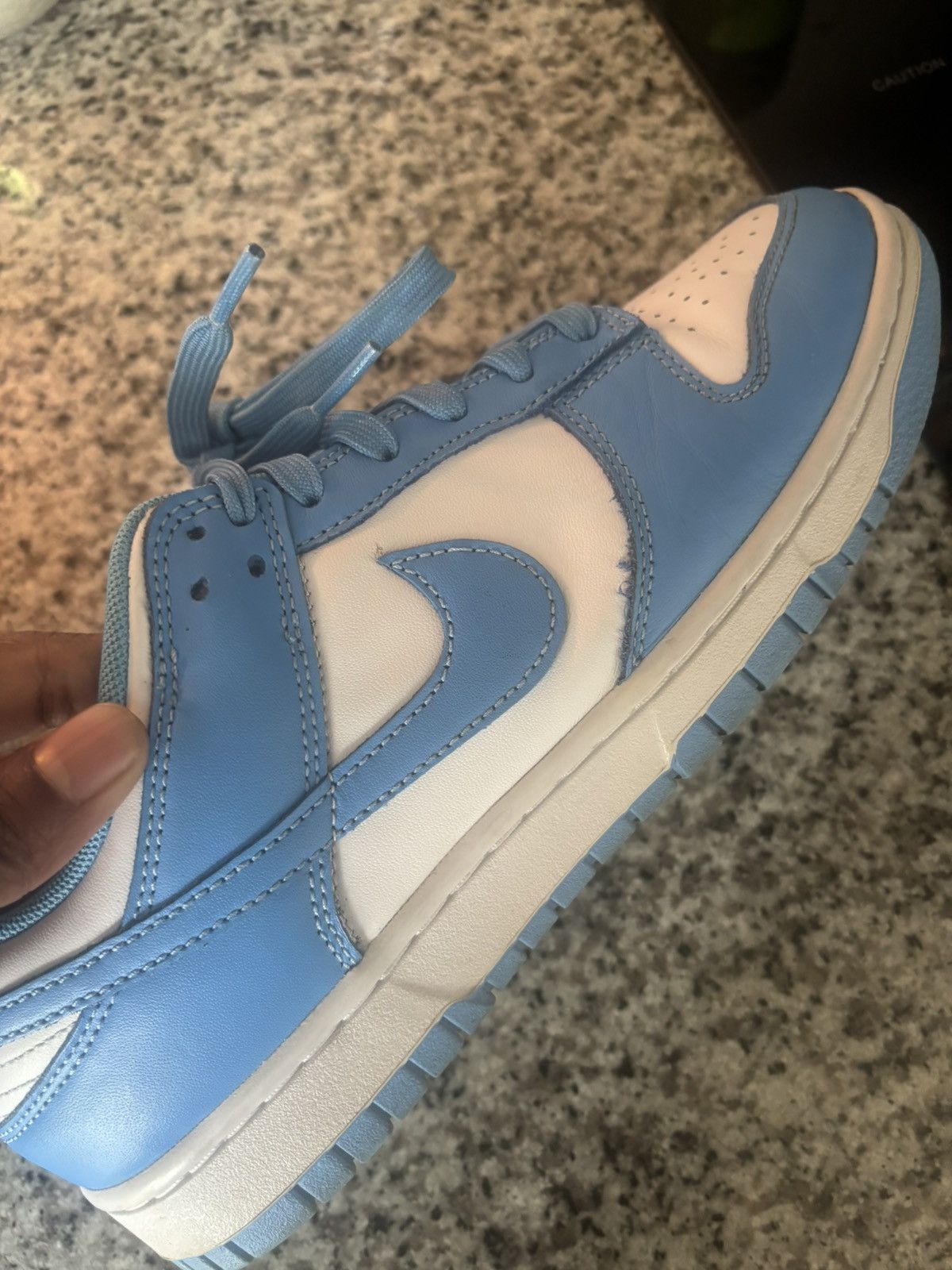 Nike Nike Dunk Low UNC University Blue Size US 9.5 / EU 42-43 - 3 Thumbnail