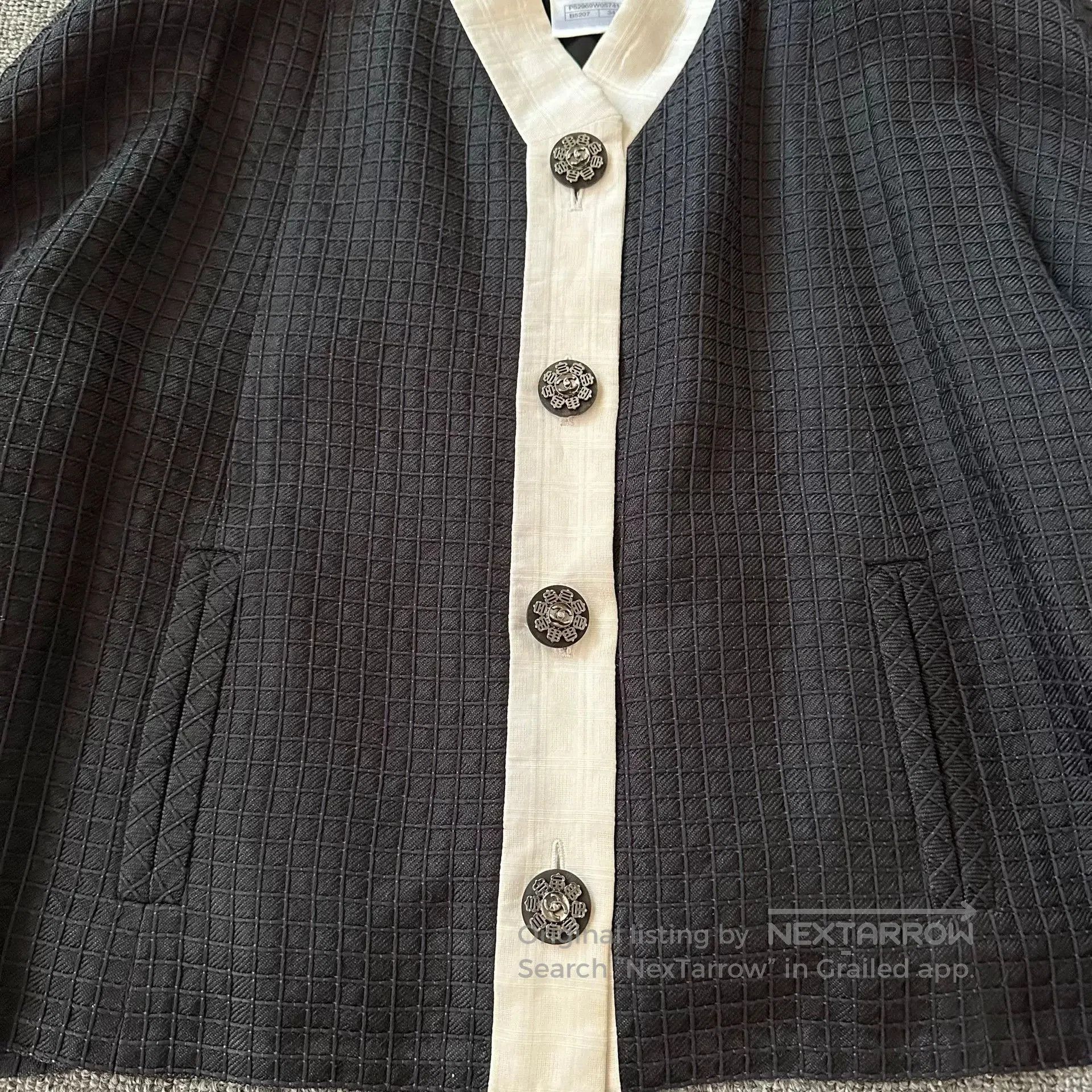 Chanel Chanel Seoul Collection Black White Woven Jacket. Size XXS / US 00 / IT 34 - 2 Thumbnail