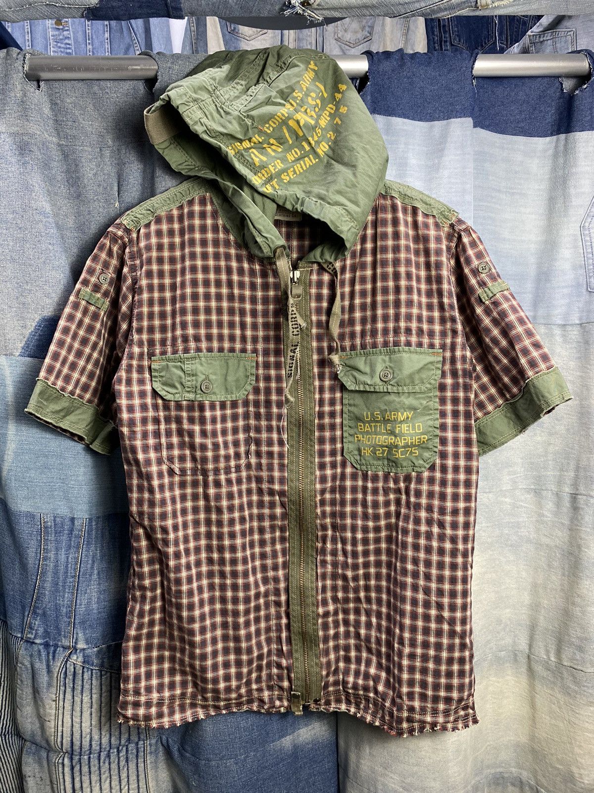 Vintage avirex shirt hood us army military style Size US L / EU 52-54 / 3 - 2 Thumbnail
