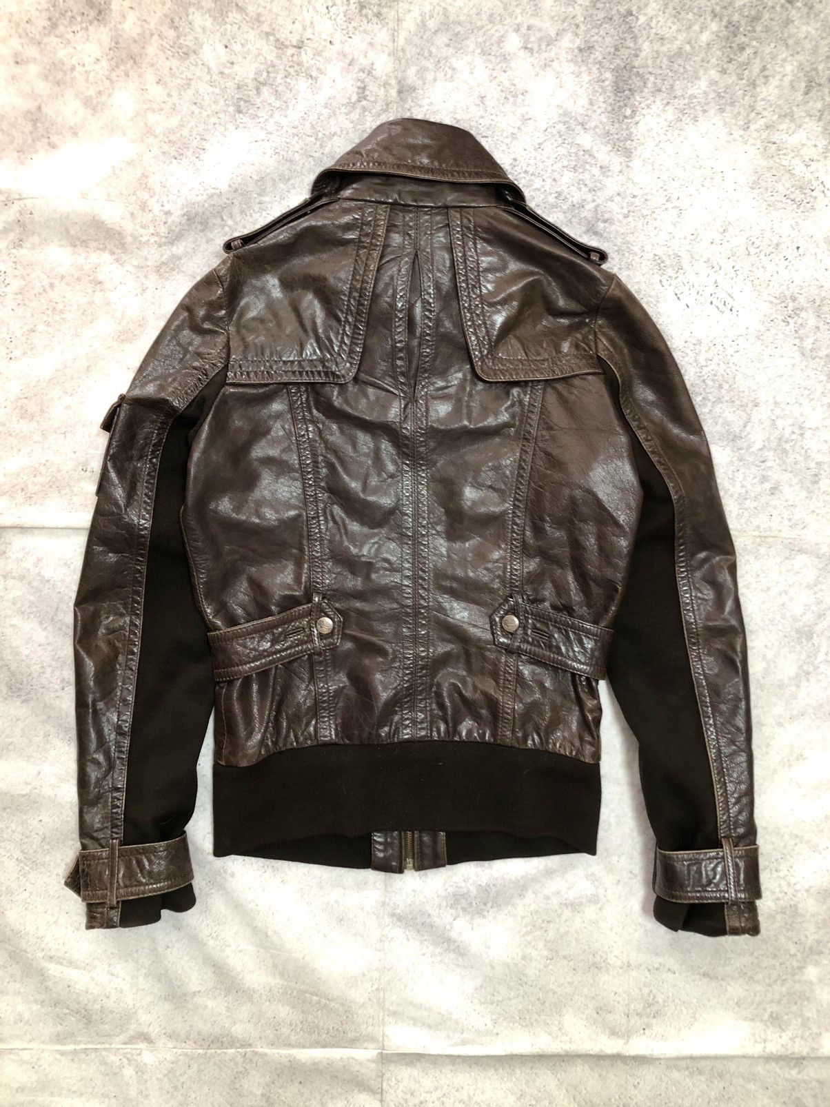 If Six Was Nine Vintage Leather Bomber Jacket Hedi Fit Size US S / EU 44-46 / 1 - 5 Thumbnail