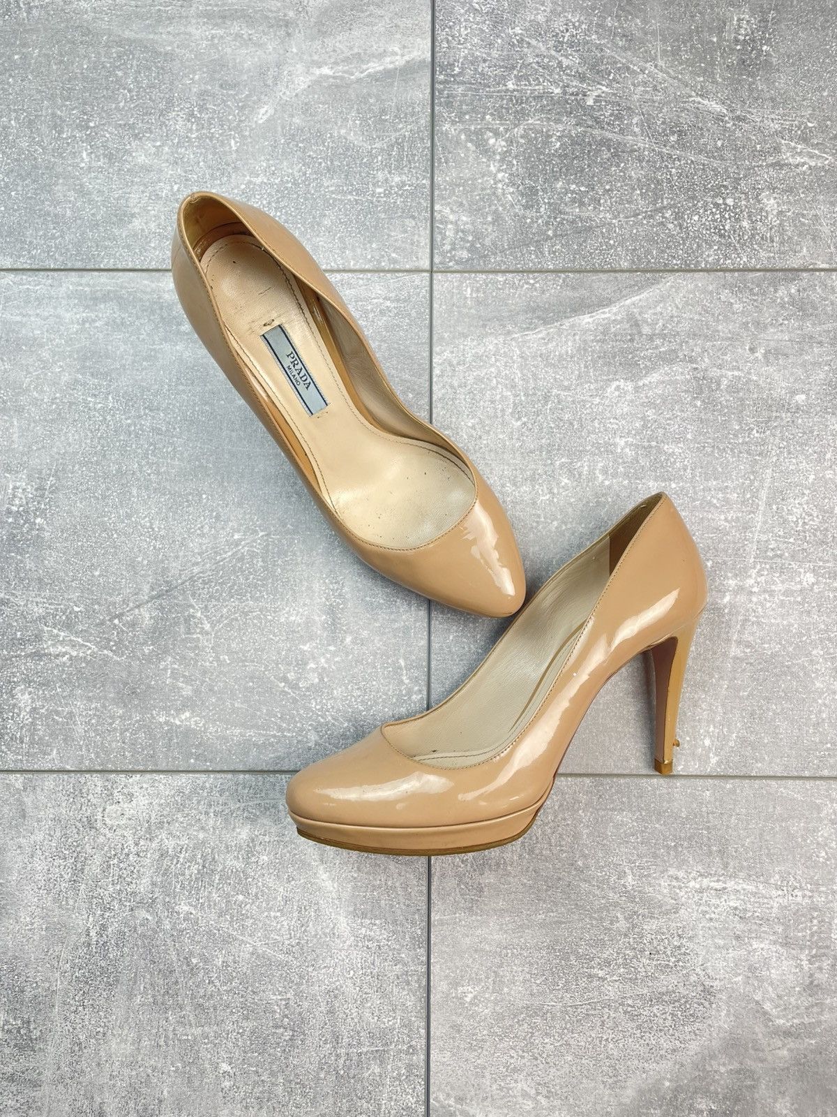 Prada Prada Patent Leather Heels Size US 6 / IT 36 - 1 Thumbnail