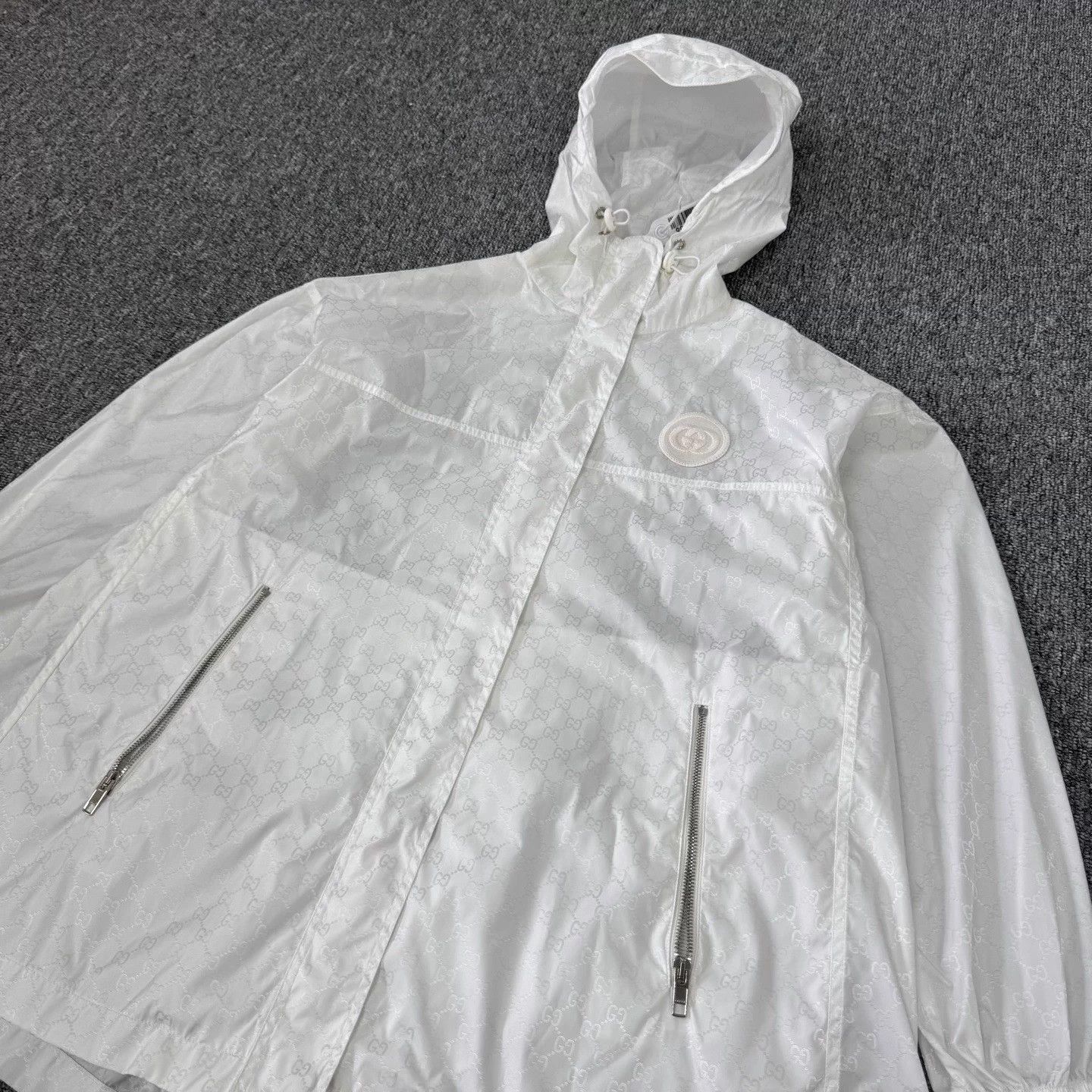 Gucci Gucci Double G Allover Embroidered Patched Hooded Jacket 38 Size XS / US 0-2 / IT 36-38 - 4 Thumbnail