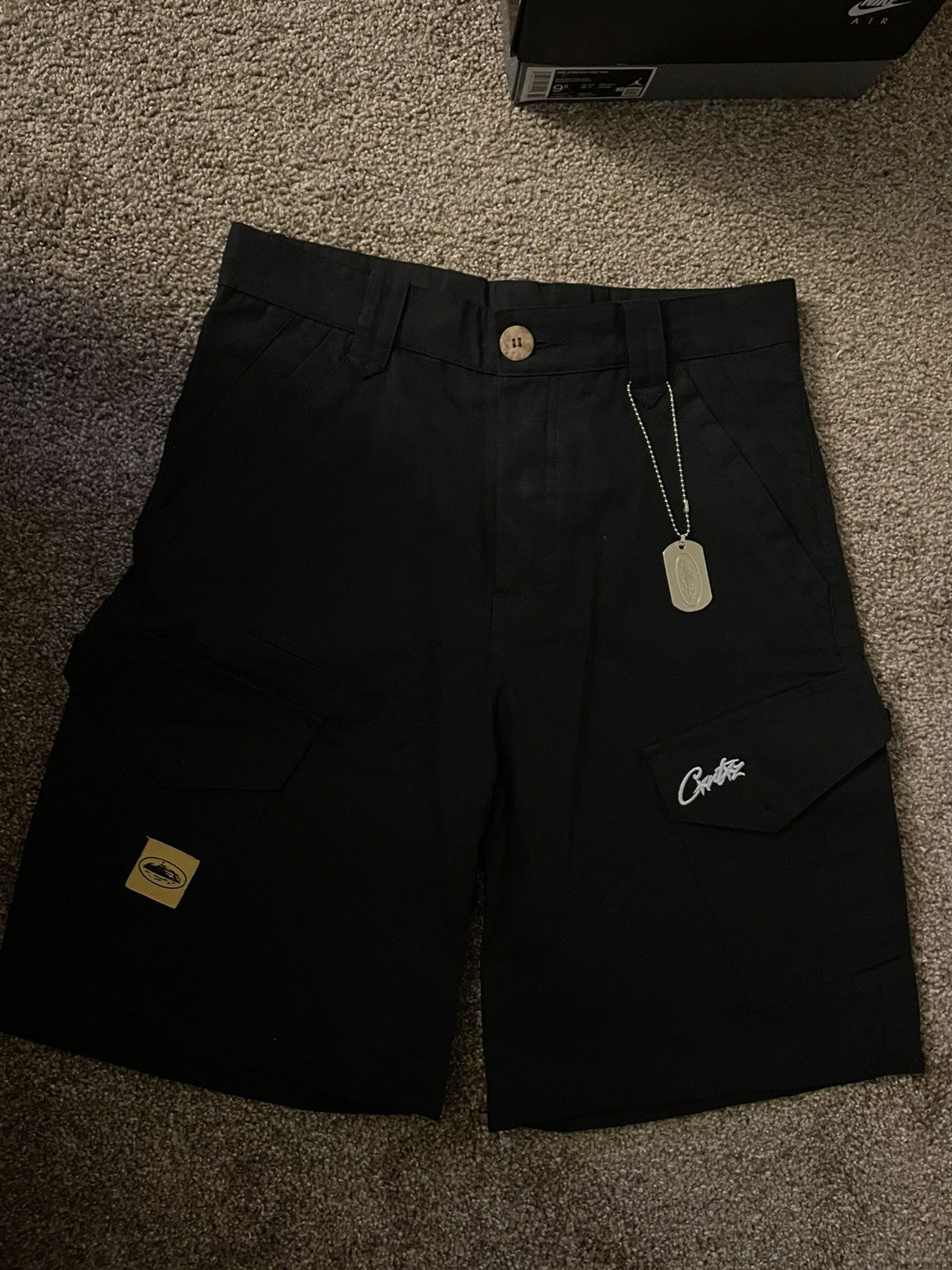 Corteiz Corteiz Black Alcatraz Denim Shorts | Grailed