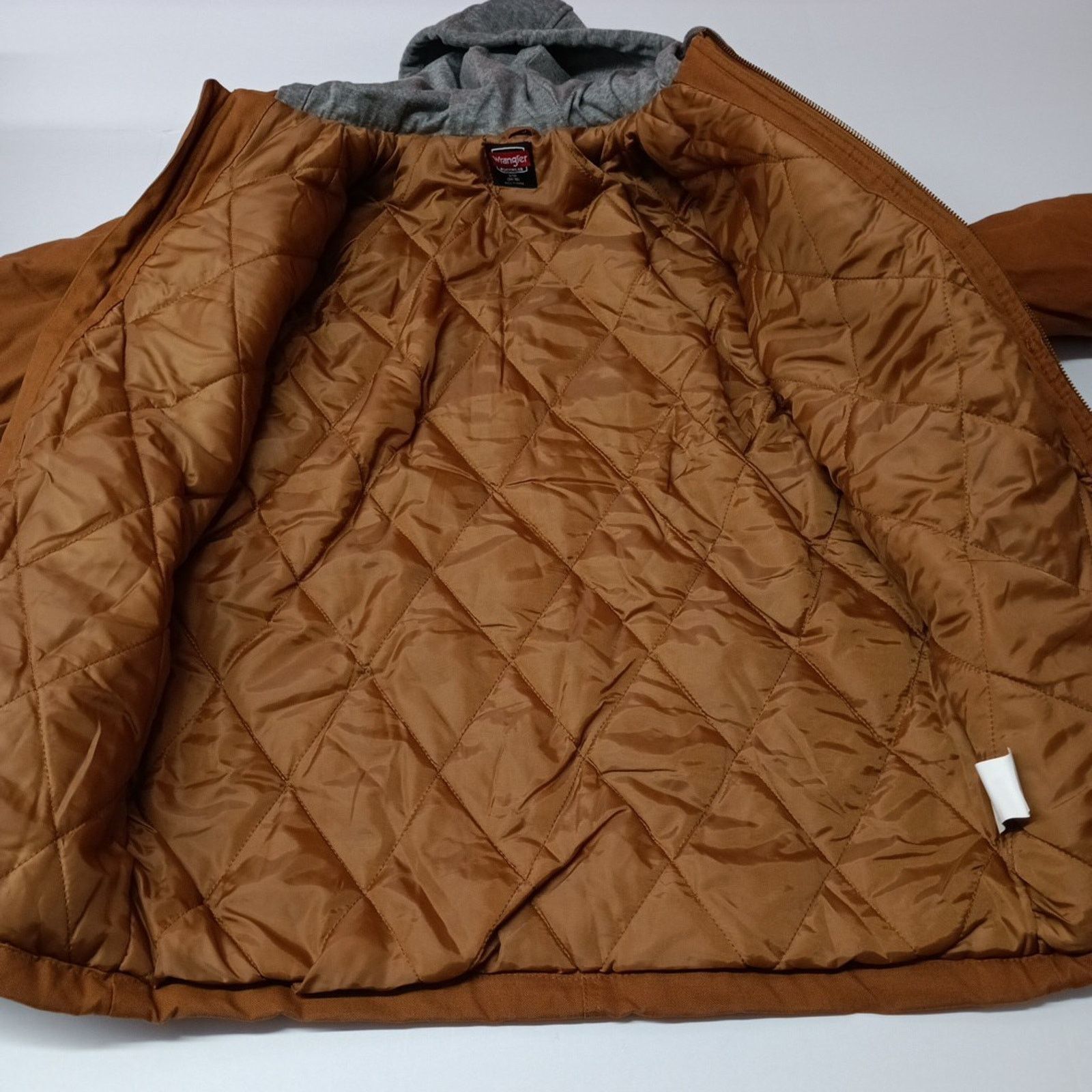 Wrangler Wrangler Jacket Quilt Lined Brown Men's S Canvas Hooded Size US S / EU 44-46 / 1 - 7 Thumbnail