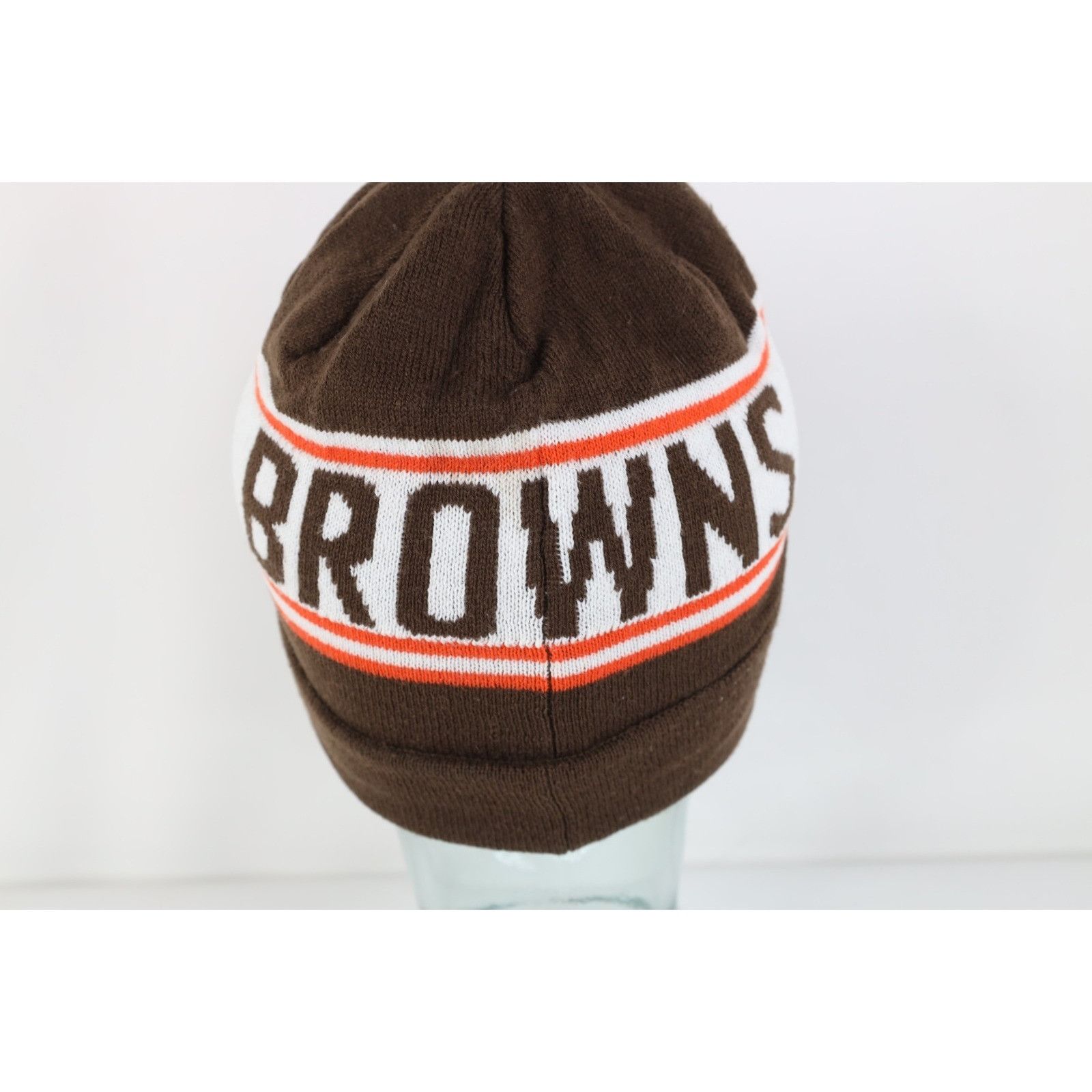 Vintage Vintage 90s Cleveland Browns Football Knit Winter Beanie Hat Size ONE SIZE - 5 Thumbnail