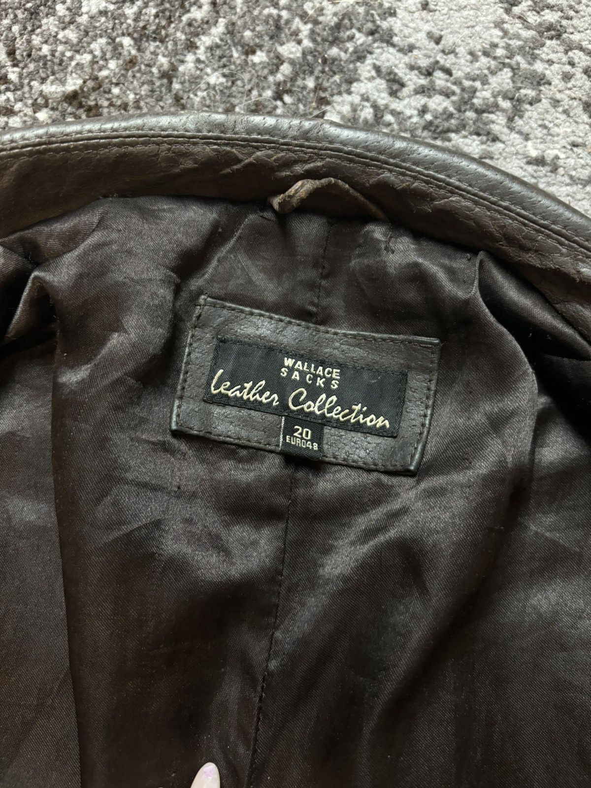Vintage Vintage brown leather jacket Wallace sacks y2k coat Size US S / EU 44-46 / 1 - 6 Thumbnail