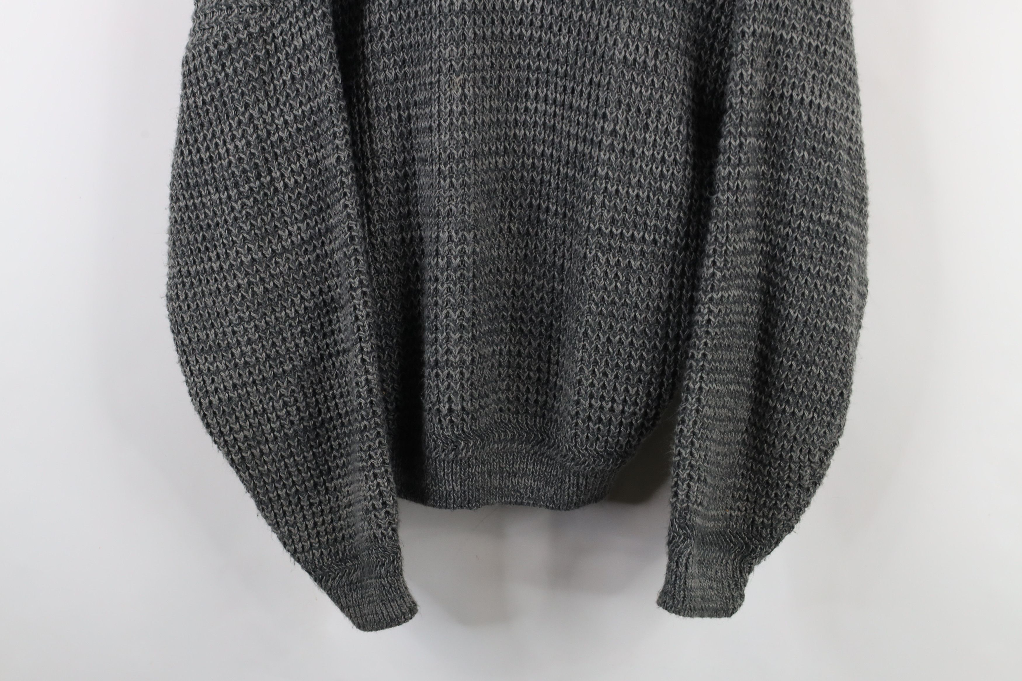 Vintage Vintage 90s Streetwear Chunky Crewneck Sweater Gray USA Size US L / EU 52-54 / 3 - 3 Thumbnail