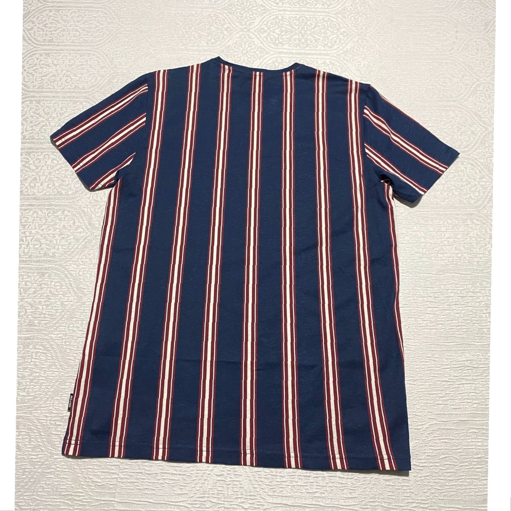 ONLY & SONS ONLY & SONS T-Shirt Mens L Blue Striped Short Sleeve Casual Top Crew Neck Cotton Regular Fit Size US L / EU 52-54 / 3 - 2 Thumbnail