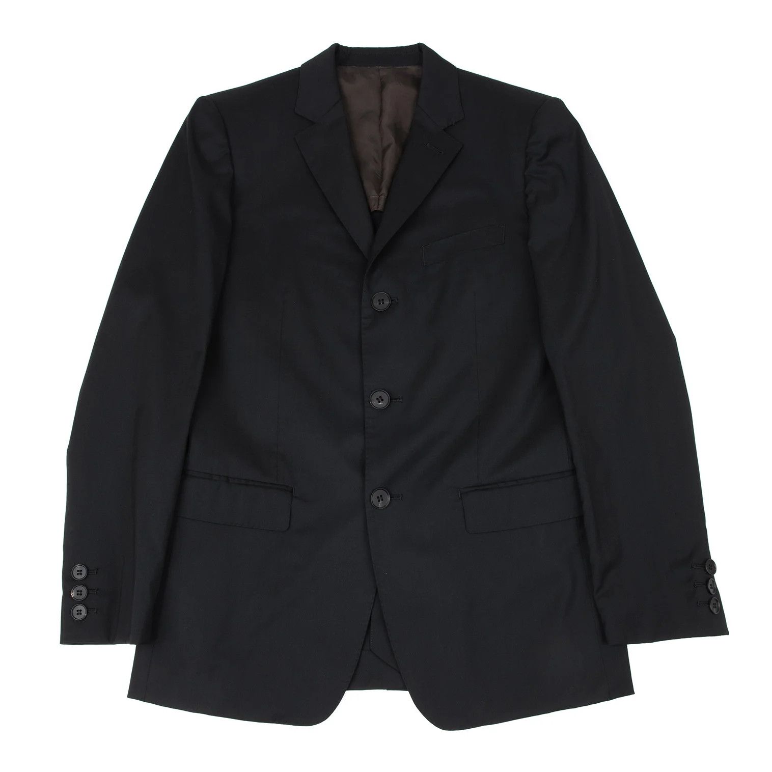 Jean Paul Gaultier Wool-Polyester 3-Button Jacket in Black Size 50 Size US M / EU 48-50 / 2 - 1 Thumbnail