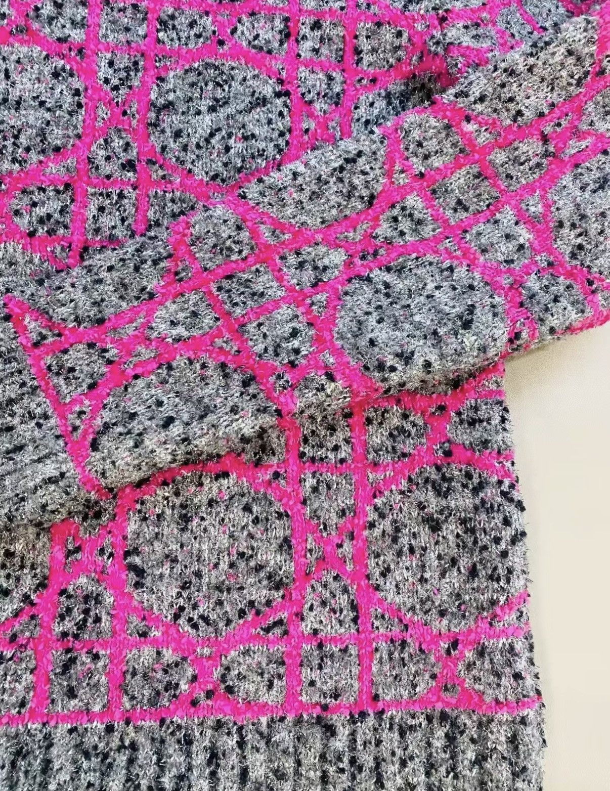Dior Dior Magenta & Grey Cannage Knit Sweater J33 Size S / US 4 / IT 40 - 5 Thumbnail