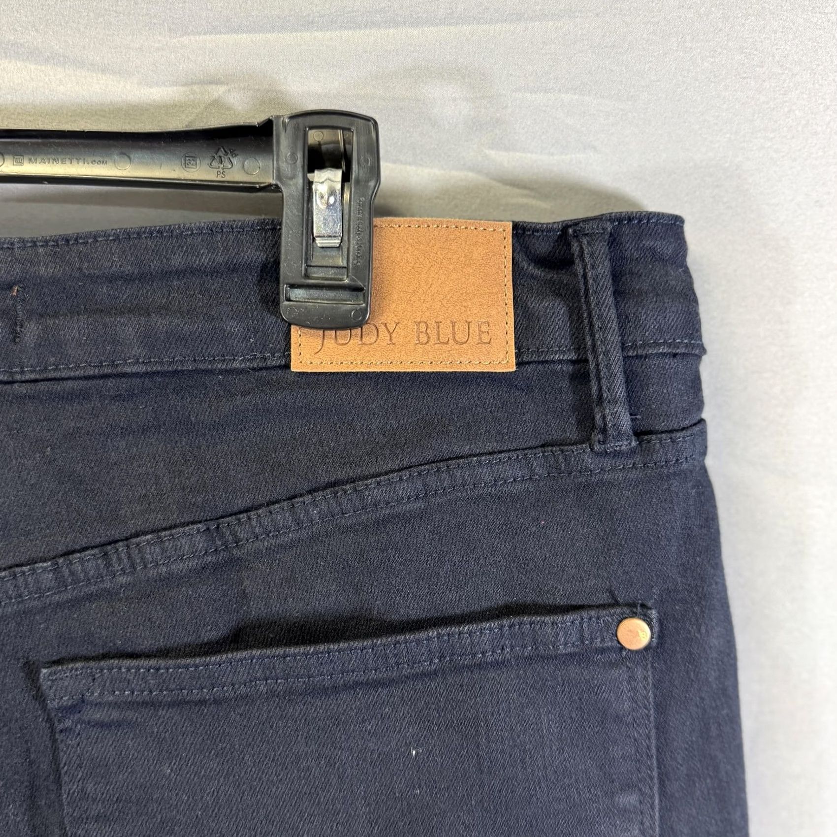 Vintage Judy Blue Jeans Womens Size 36 High Rise Tummy Control Garment Dyed Navy Skinny Size 40" / US 18 - 3 Thumbnail