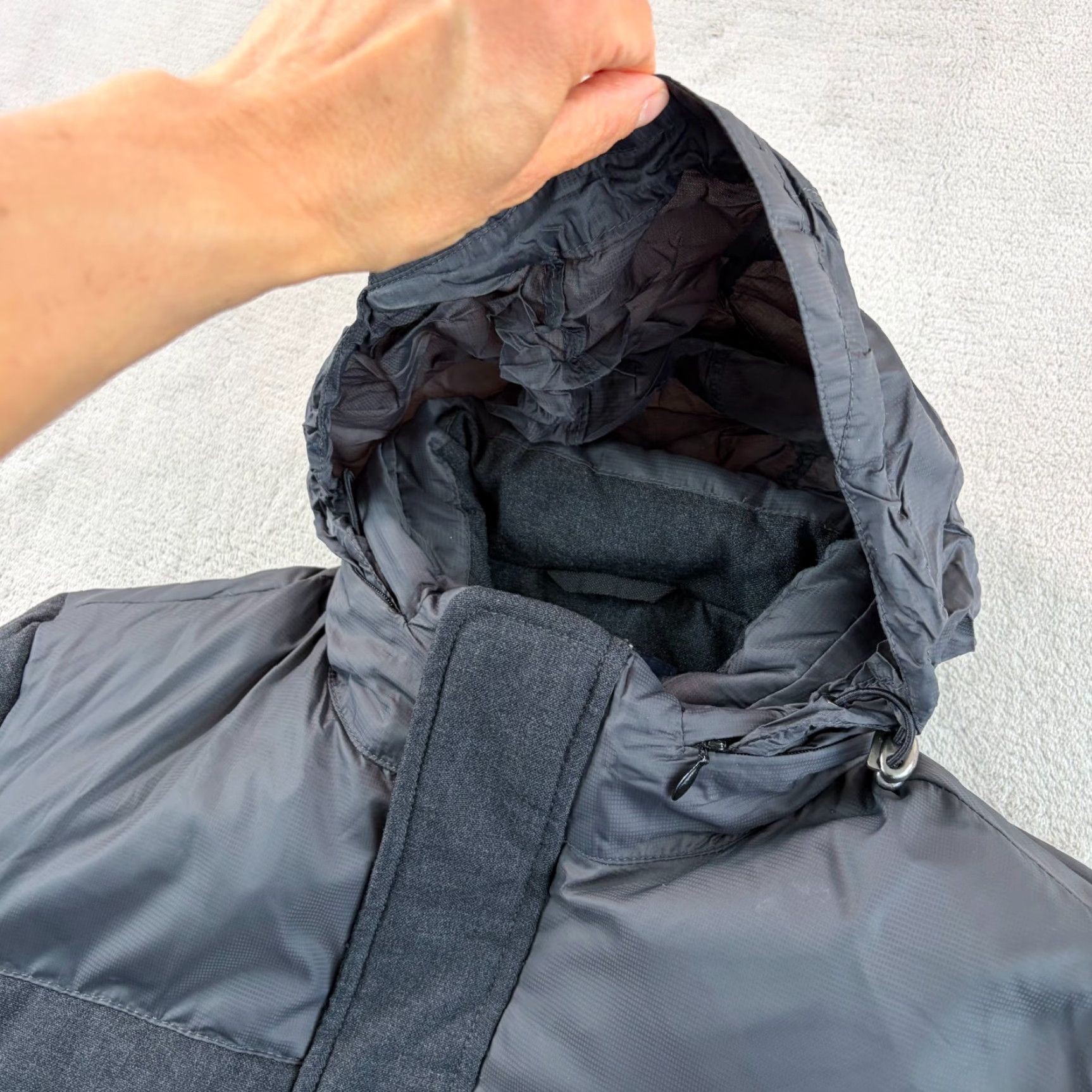 Banana Republic Banana Republic Down Puffer Jacket Men Small Grey Wool Blend Hidden Hood Zip Light Insulated Winter Casual City Classic Outdoor N/A Mens Size US S / EU 44-46 / 1 - 3 Thumbnail