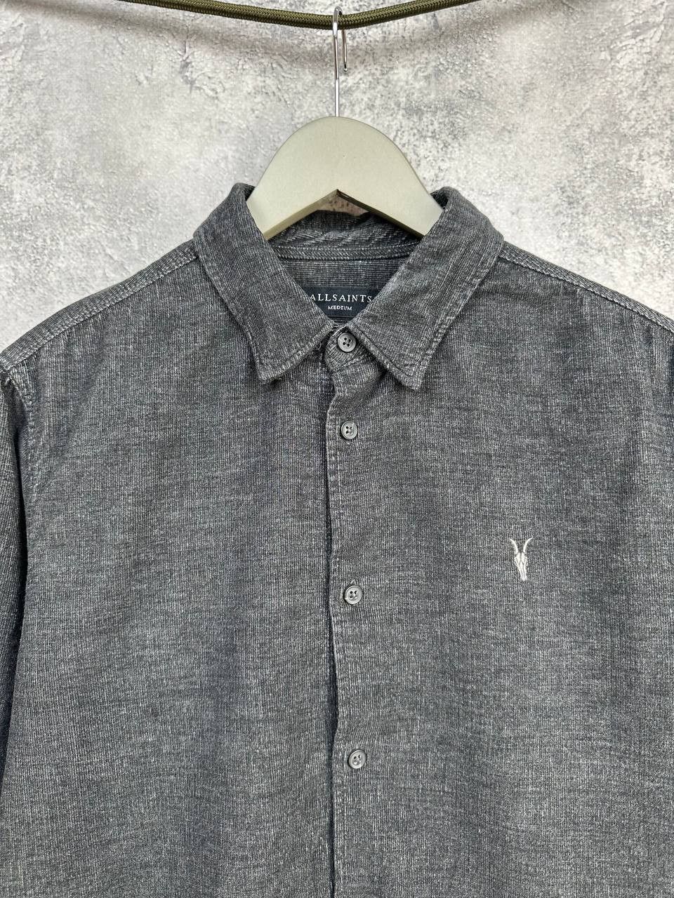 Allsaints AllSaints Lorella LS Shirt Gray Textured Ramskull Logo Size US M / EU 48-50 / 2 - 4 Thumbnail