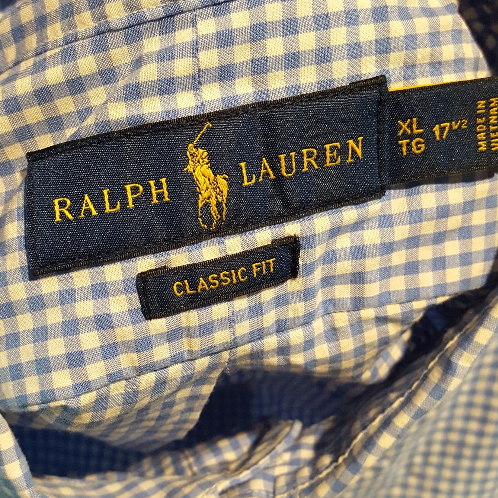 Ralph Lauren VINTAGE Ralph Lauren Men’s Button-Down Shirt XL Blue Plaid Collared Gingham 90s Workwear Casual Dress Size US XL / EU 56 / 4 - 6 Thumbnail