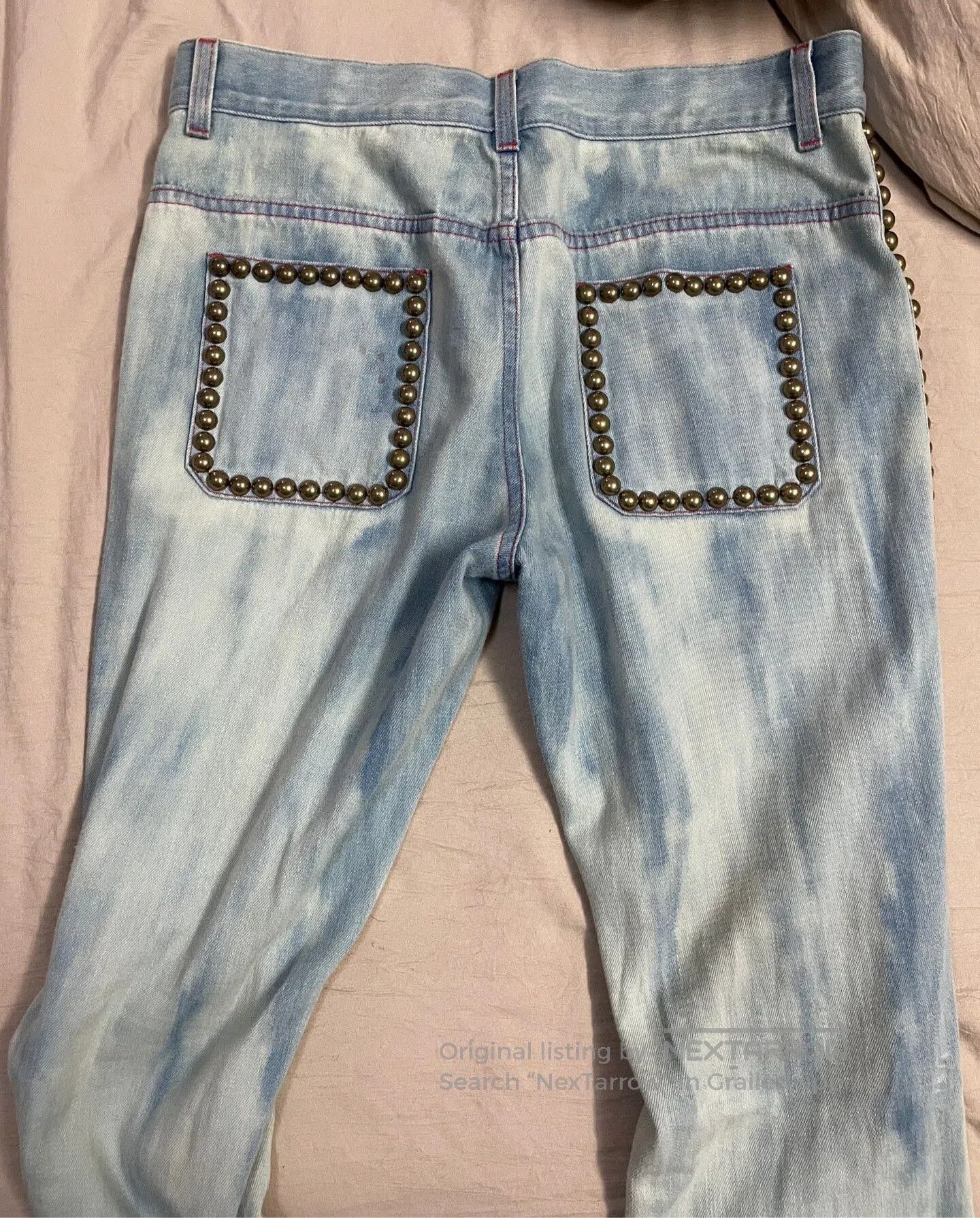 Gucci gucci embroidered flared denim pants size 28. Size 28" / US 6 / IT 42 - 2 Thumbnail