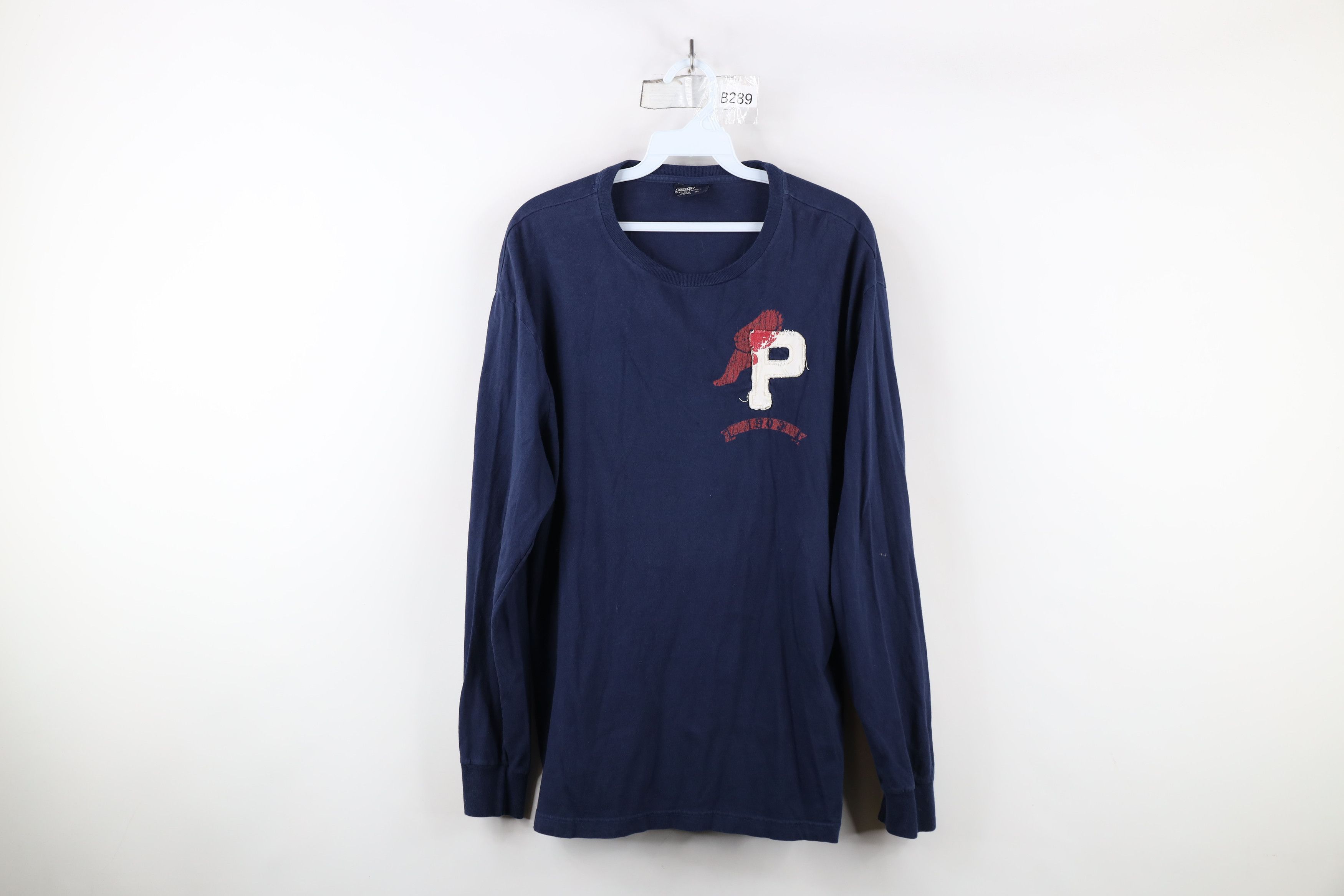 Ralph Lauren × Vintage Vintage 90s Ralph Lauren Track Shoe Long Sleeve T-Shirt Blue Size US M / EU 48-50 / 2 - 1 Thumbnail
