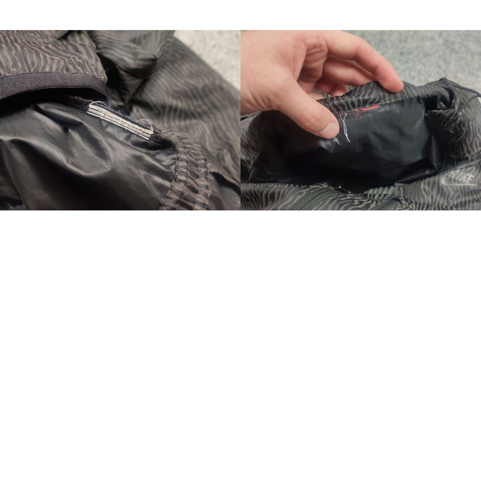 Nike Nike Women's Windbreaker Jacket Windbreaker Full Zip Reflective Grid Print Black L Regular Womens Nike Dri-Fit Running & Jogging 90s? Size L / US 10 / IT 46 - 10 Thumbnail