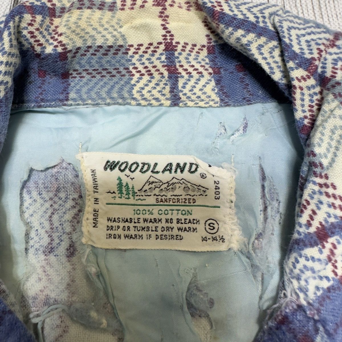 Vintage Vintage Woodland sanforized flannel shirt Size US S / EU 44-46 / 1 - 4 Thumbnail
