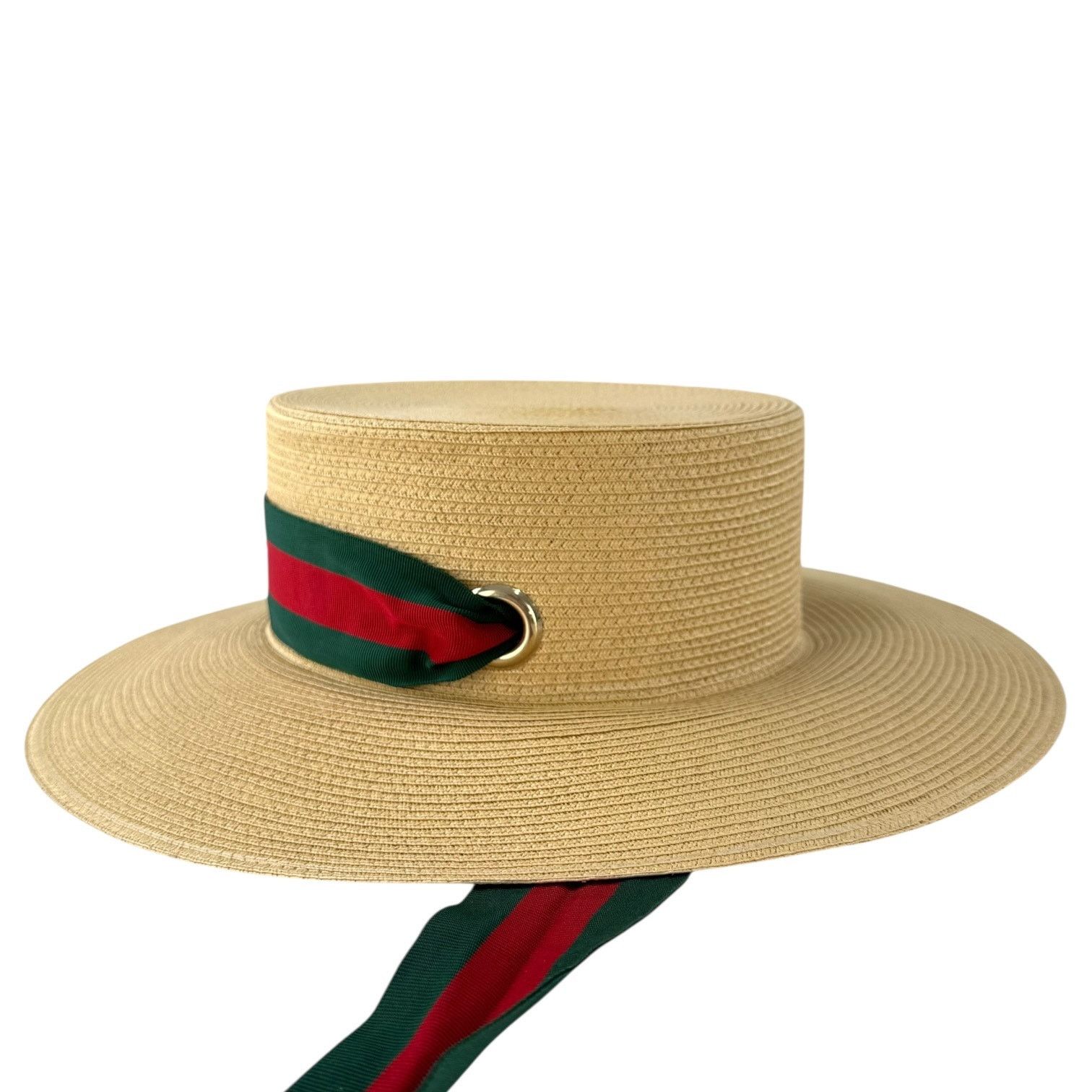 Gucci Gucci Sherry Line Straw Boater Hat Size ONE SIZE - 2 Thumbnail