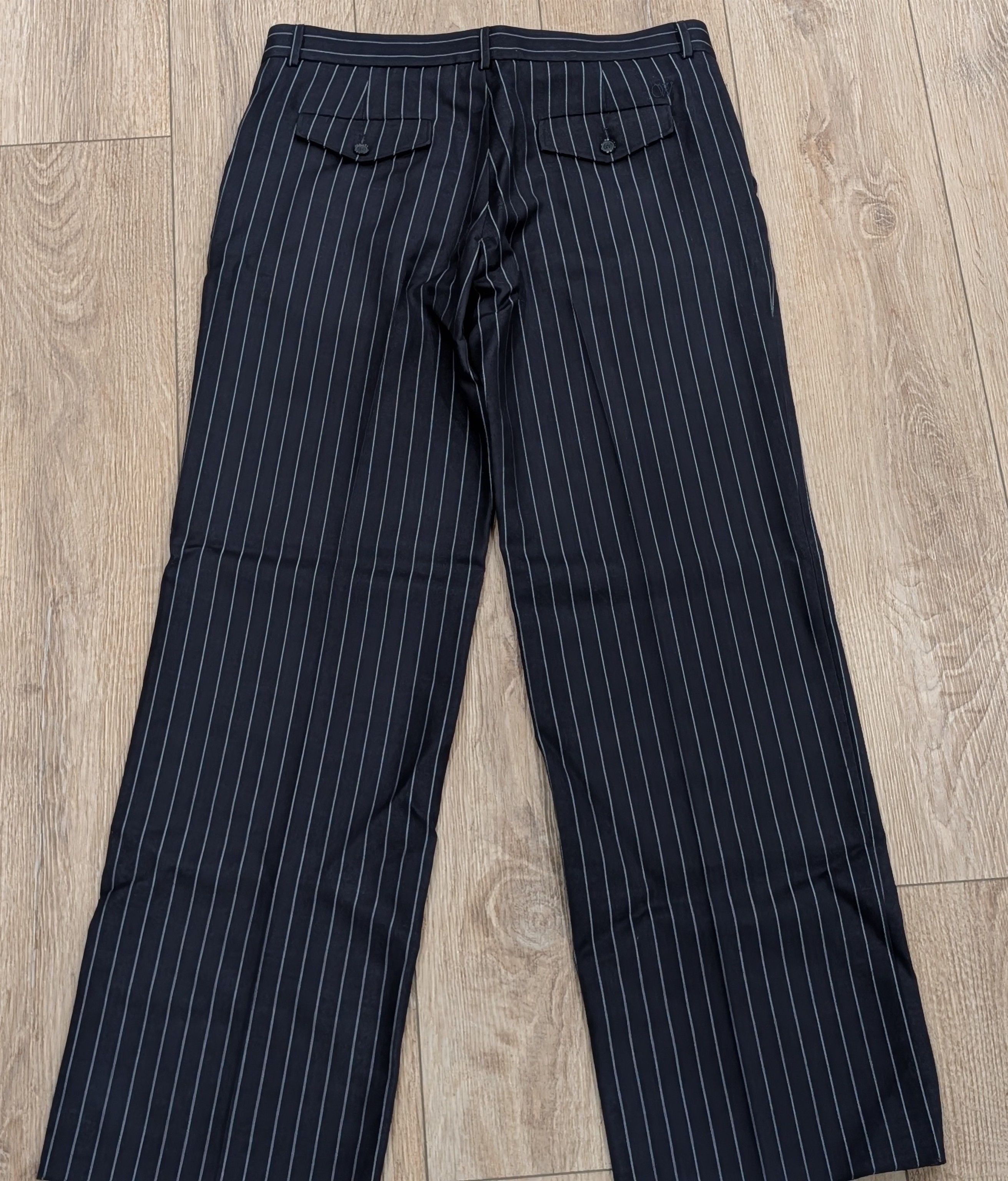 Off-White OFF-WHITE Buffalo Pinstripe Slim Wool Suit Pants 50 US 34 Size US 34 / EU 50 - 3 Thumbnail