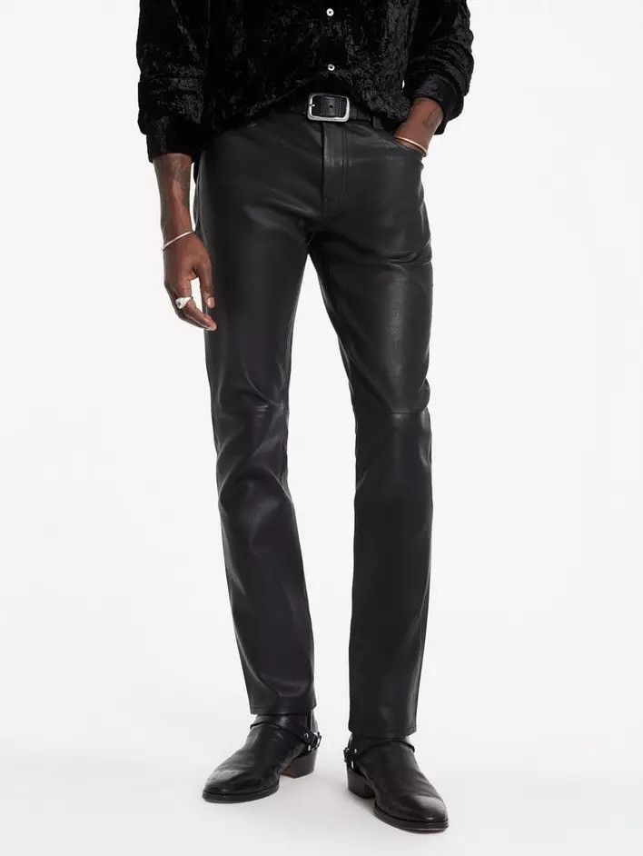 John Varvatos Rocker leather Pants size 30 Size US 30 / EU 46 - 1 Thumbnail