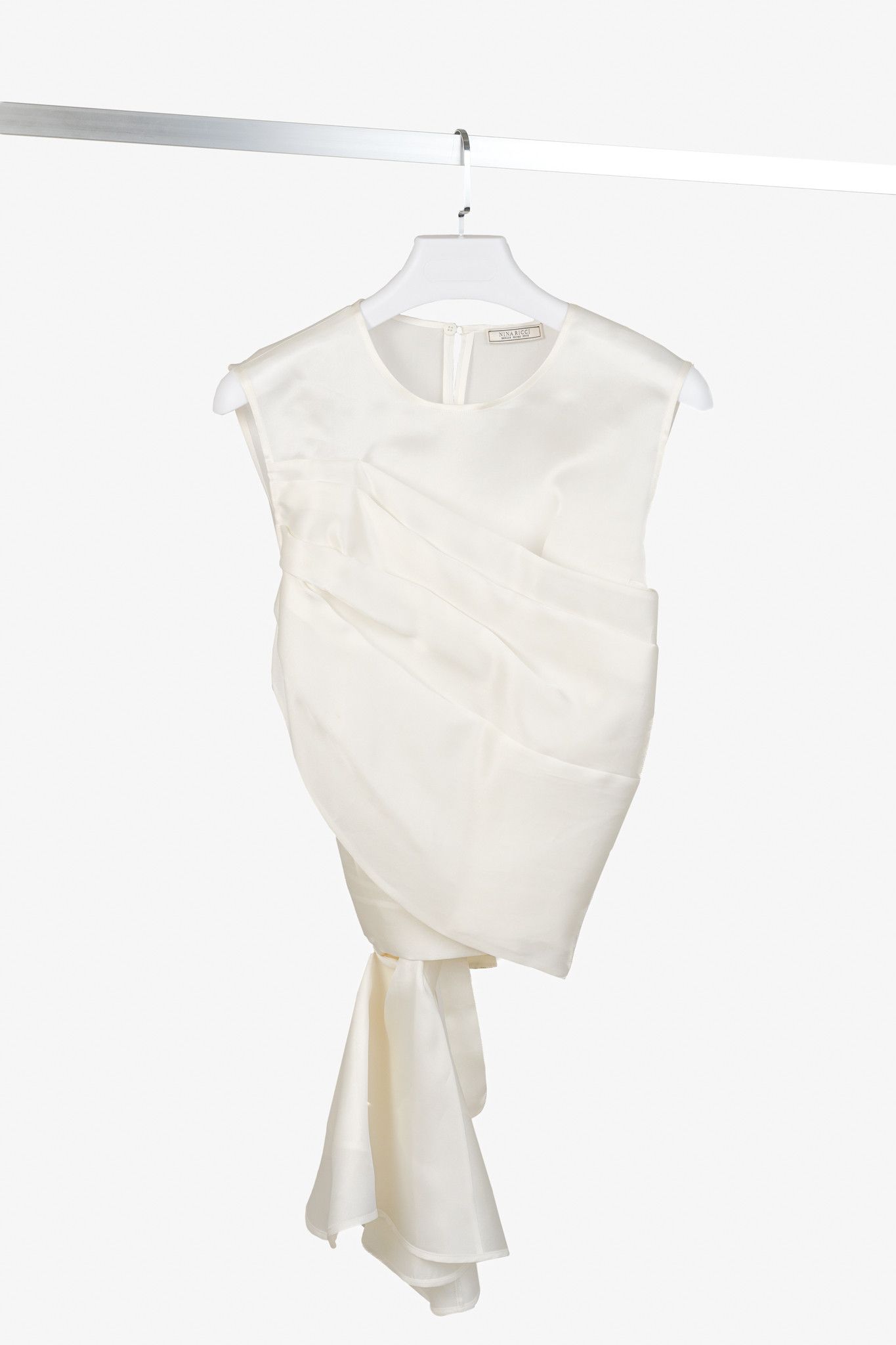 Nina Ricci Nina Ricci White Organza Ruffle Detail Top Size M / US 6-8 / IT 42-44 - 1 Thumbnail