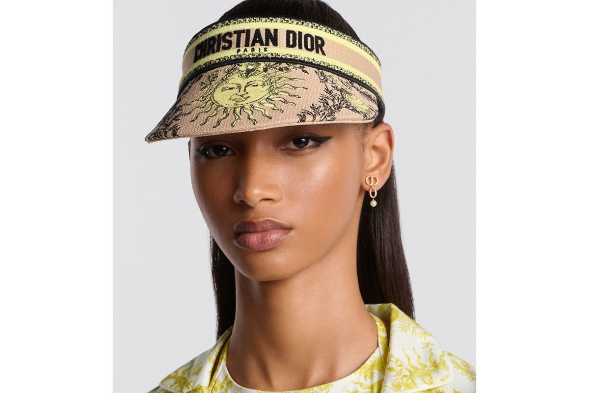 Dior o1bcso1str0226 Size:OS/De Jouy Soleil Visor in Beige/Yellow Size ONE SIZE - 7 Thumbnail