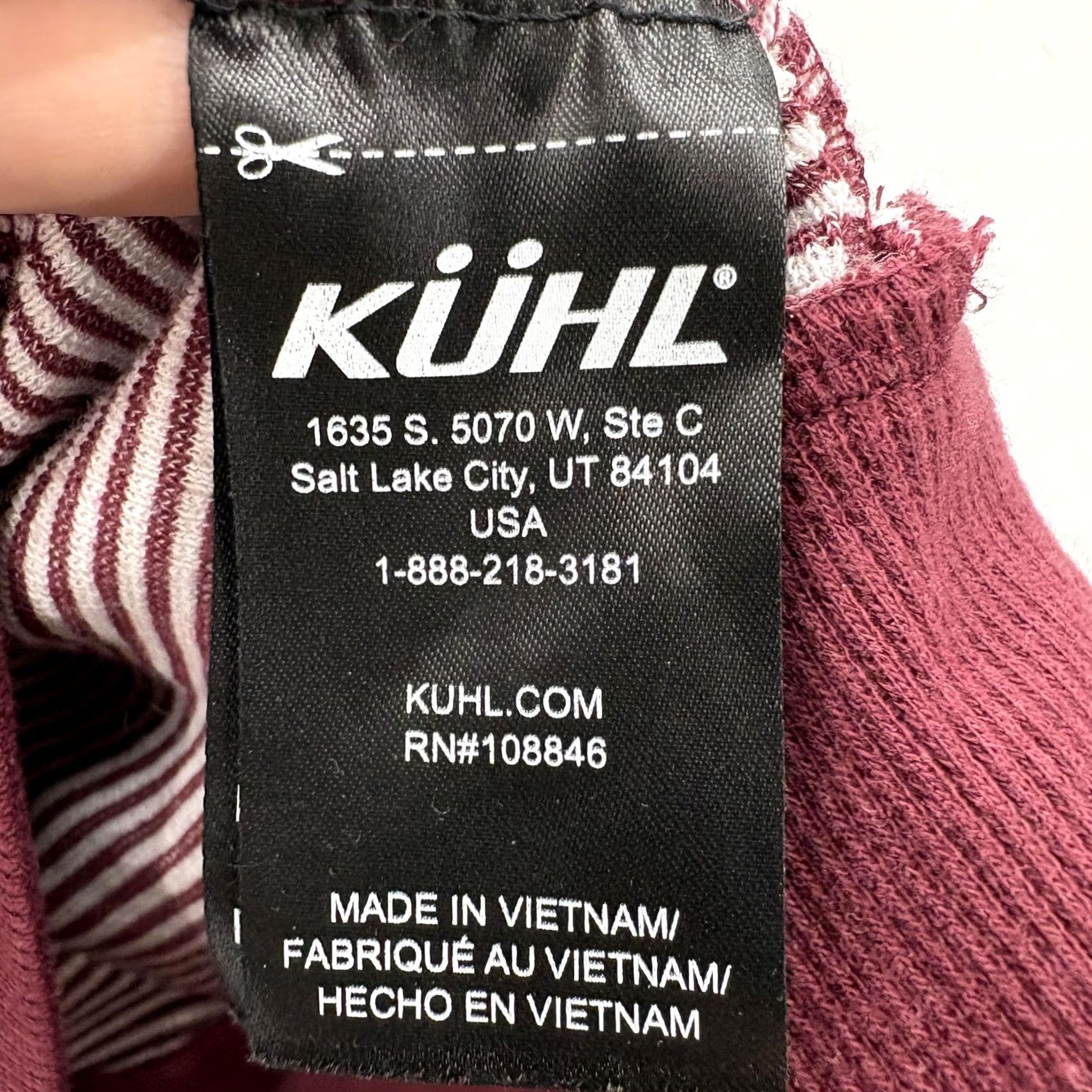Vintage Kuhl Hoodie Sweatshirt Womens Large Red Striped Hiking Outdoors Pullover Size L / US 10 / IT 46 - 5 Thumbnail