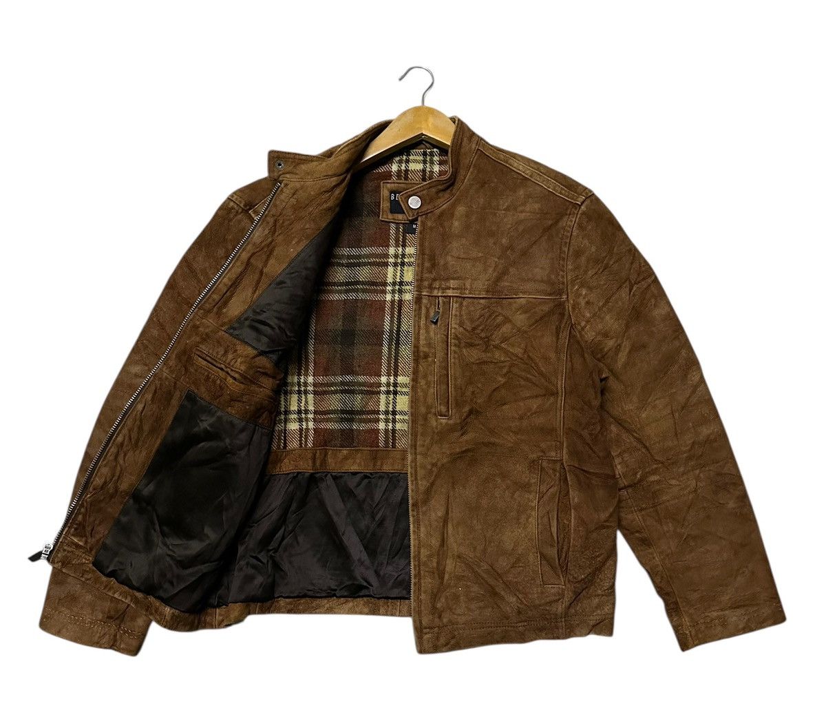 Leather Bernardo lamb leather motorcycle jacket in brown. Size US M / EU 48-50 / 2 - 2 Thumbnail