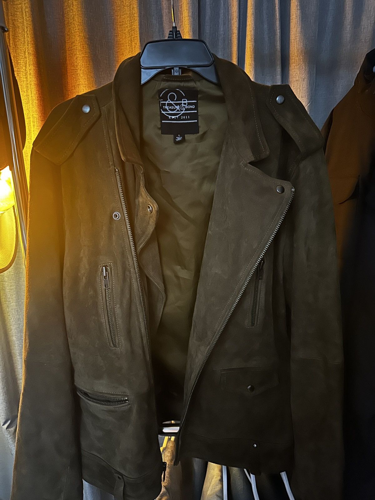 Treasure & Bond Treasure & Bond Suede Biker jacket Size US L / EU 52-54 / 3 - 2 Thumbnail