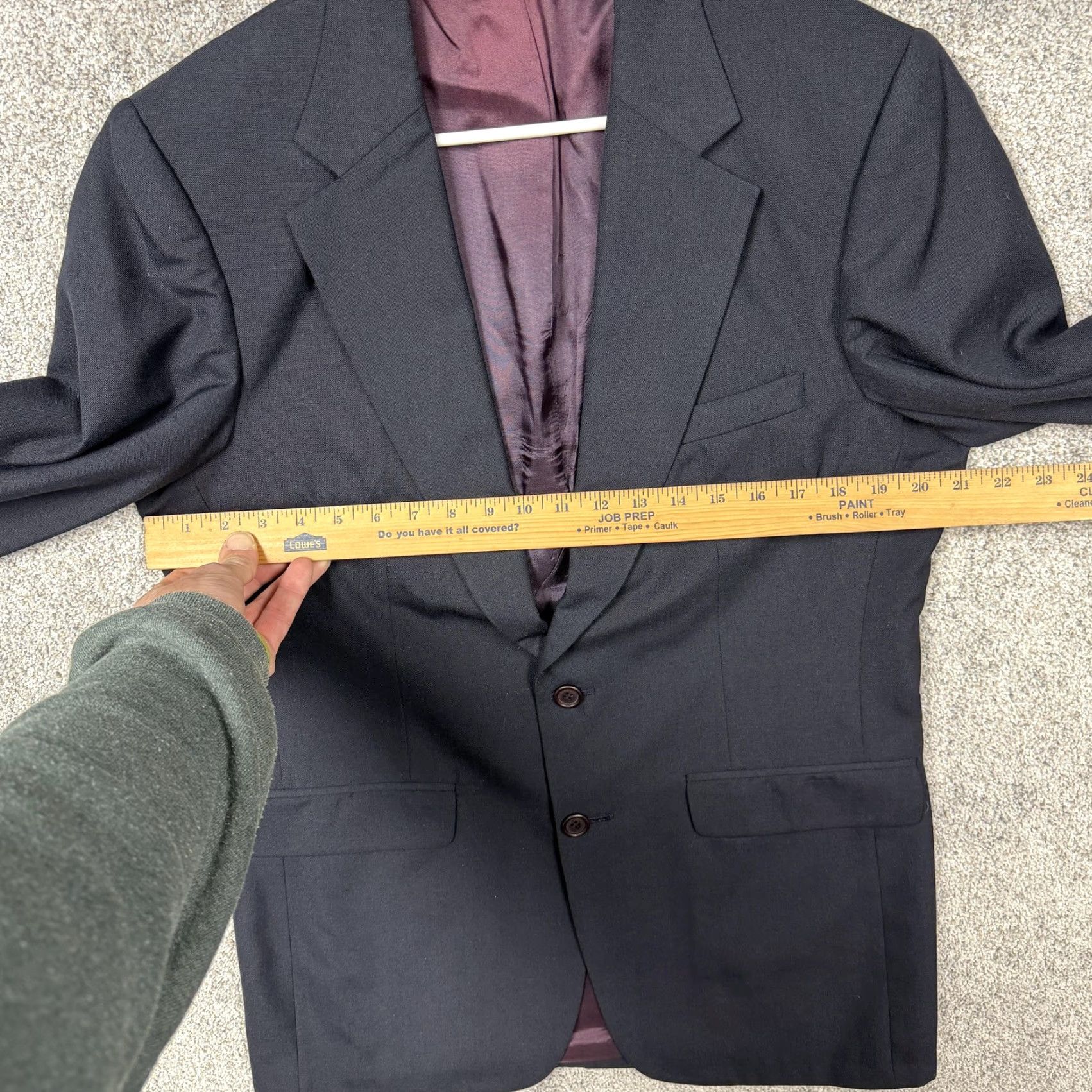 Vintage VTG 90s Austin Manor Blazer Mens 40L Blue Button Suit Jacket Preppy Old Money Size 40R - 4 Thumbnail