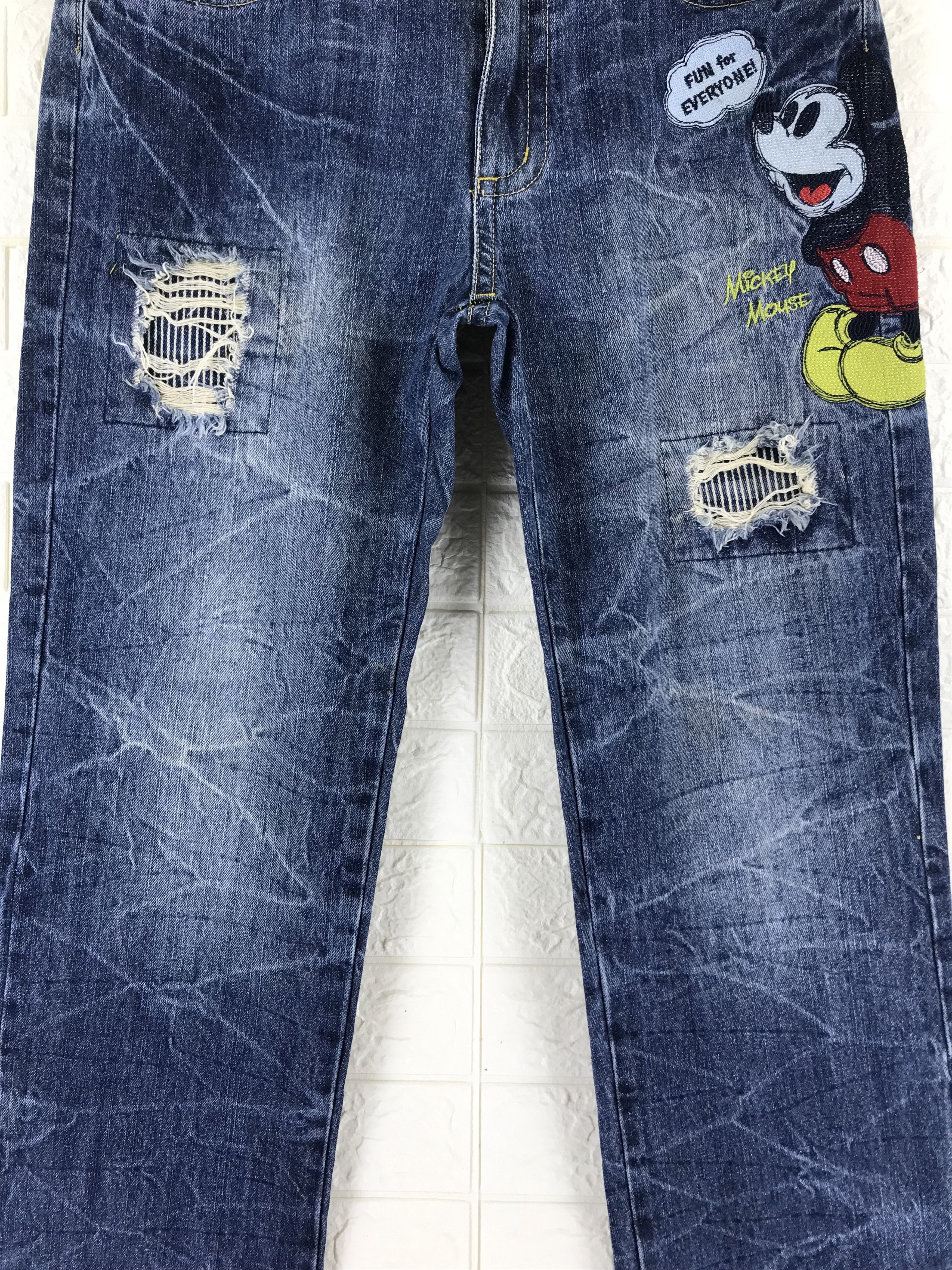 Mickey Mouse Vintage Disney x Mickey Mouse Embroidered Jeans Size US 36 / EU 52 - 3 Thumbnail