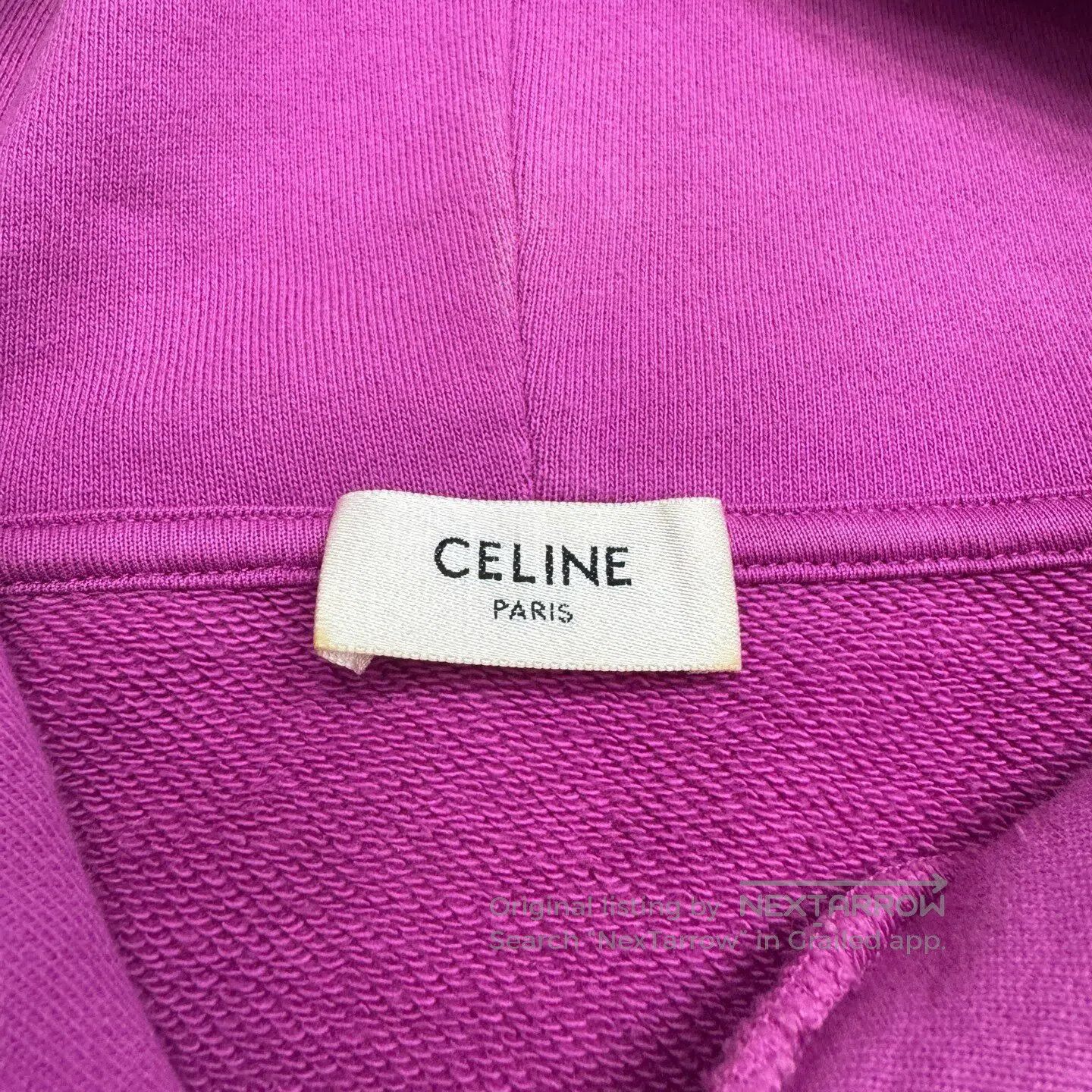 Celine CELINE Letter-printed hooded hoodie| Size L / US 10 / IT 46 - 3 Thumbnail