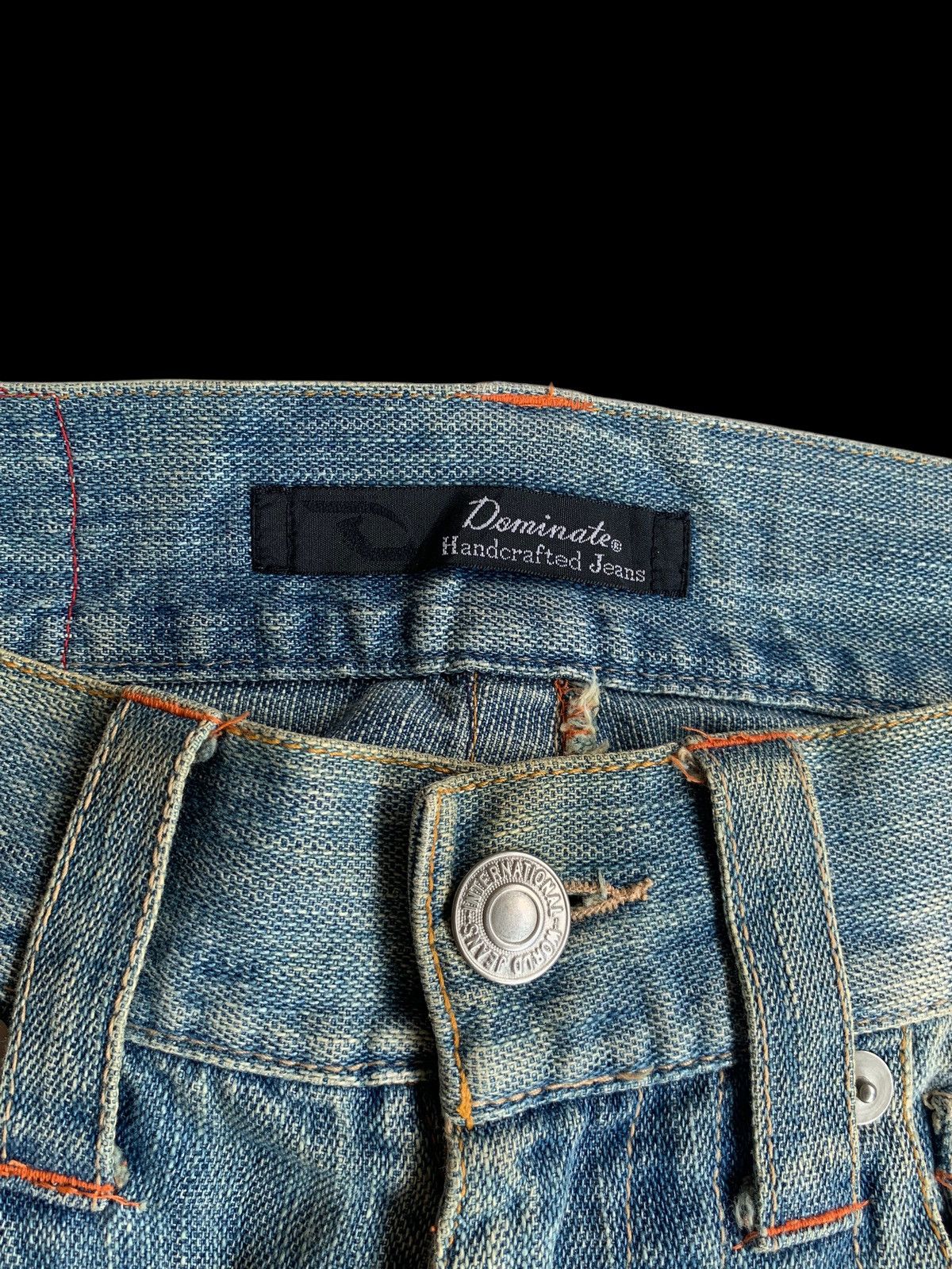 Tornado Mart FLARE💥 DOMINATE HANDCRAFTED JEANS PUNK STYLE DENIM☠️🎌 Size US 33 - 10 Thumbnail