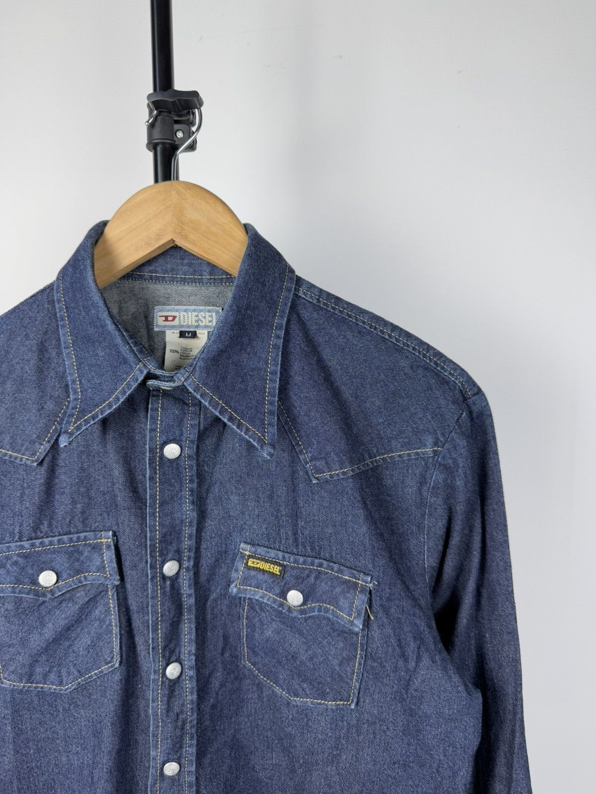Diesel × Japanese Brand × Vintage Vintage 90s Style Diesel Industry Denim Shirt Y2K Size US M / EU 48-50 / 2 - 4 Thumbnail