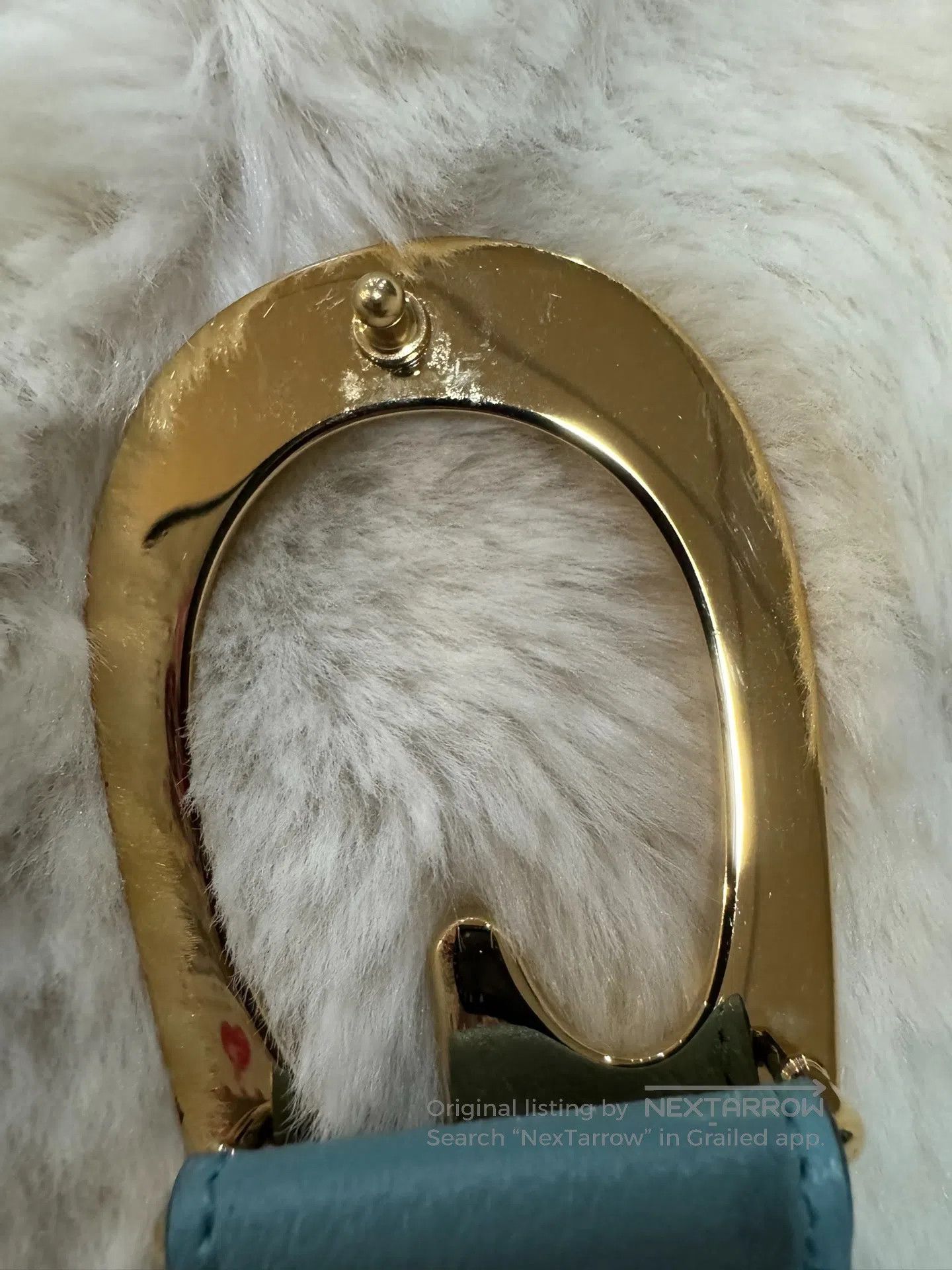 Gucci Guicci size 85 Contrasting Gold Buckle Belt| Size ONE SIZE - 6 Thumbnail