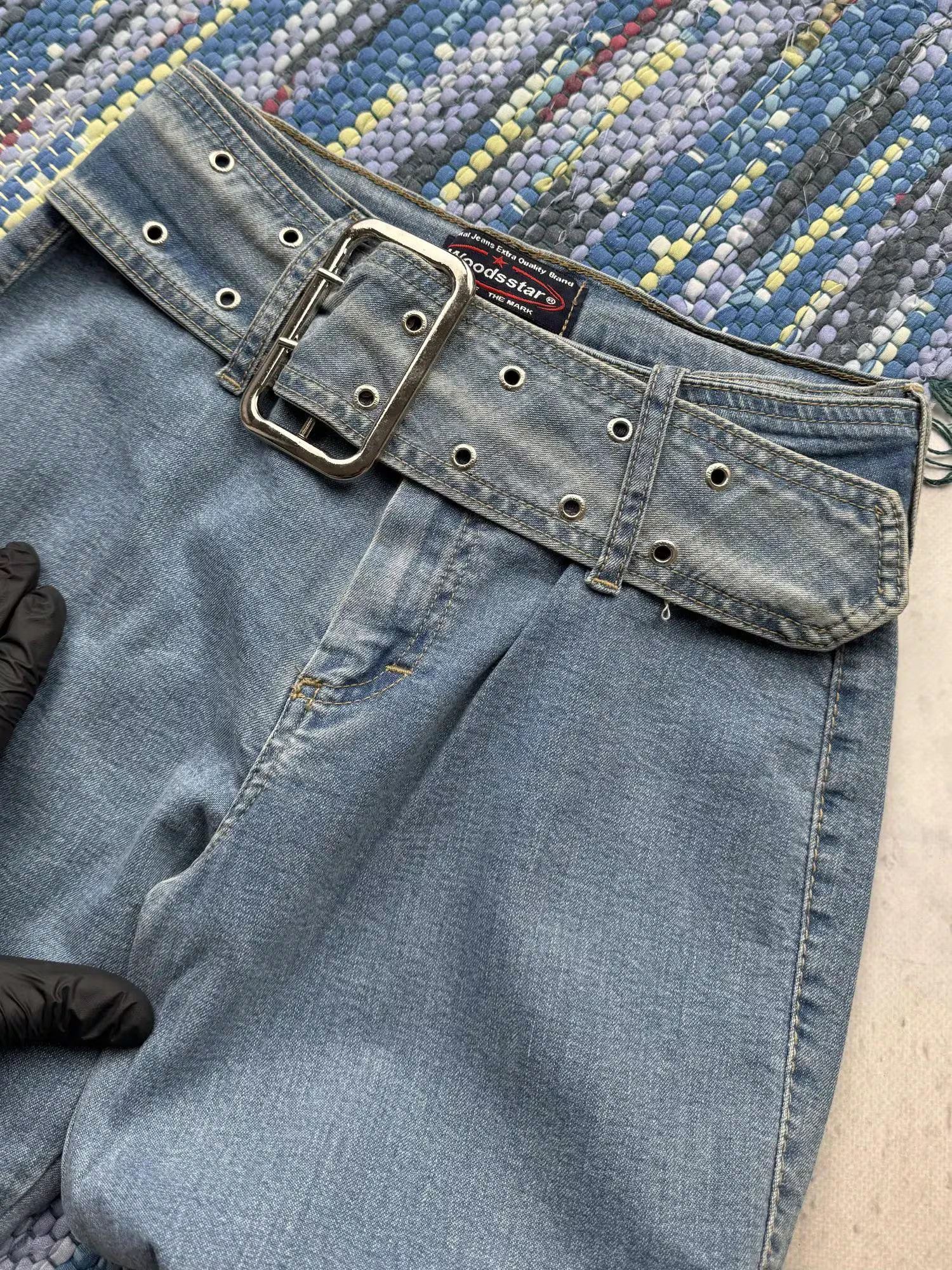 Vintage Vintage Flared Jeans With Belt A237(233) Size 24" / US 00 / IT 34 - 4 Thumbnail