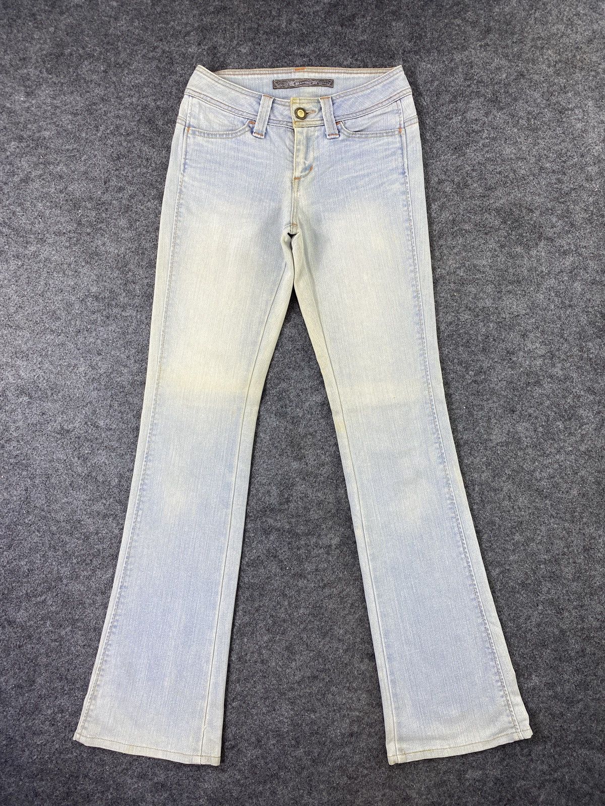 Japanese Brand × Jean Brappers Flare Blue Wash Jeans - J1049 Size 26" / US 2 / IT 38 - 1 Thumbnail