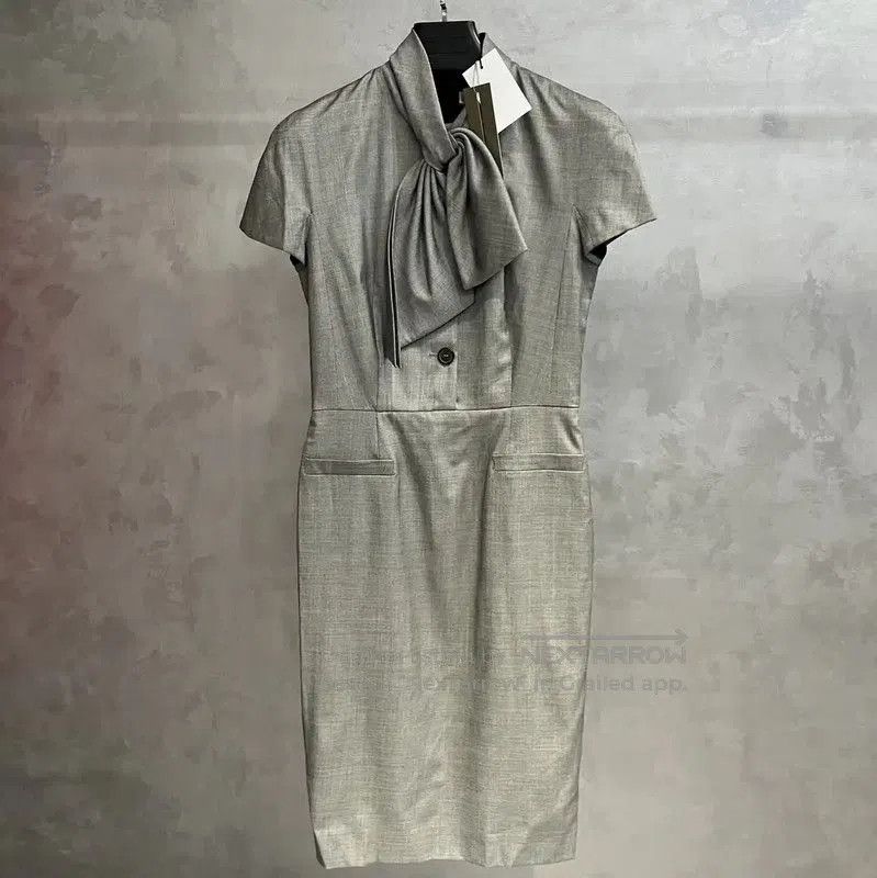 Dior Dior Gray Cotton Dress Size S . Size S / US 4 / IT 40 - 1 Thumbnail