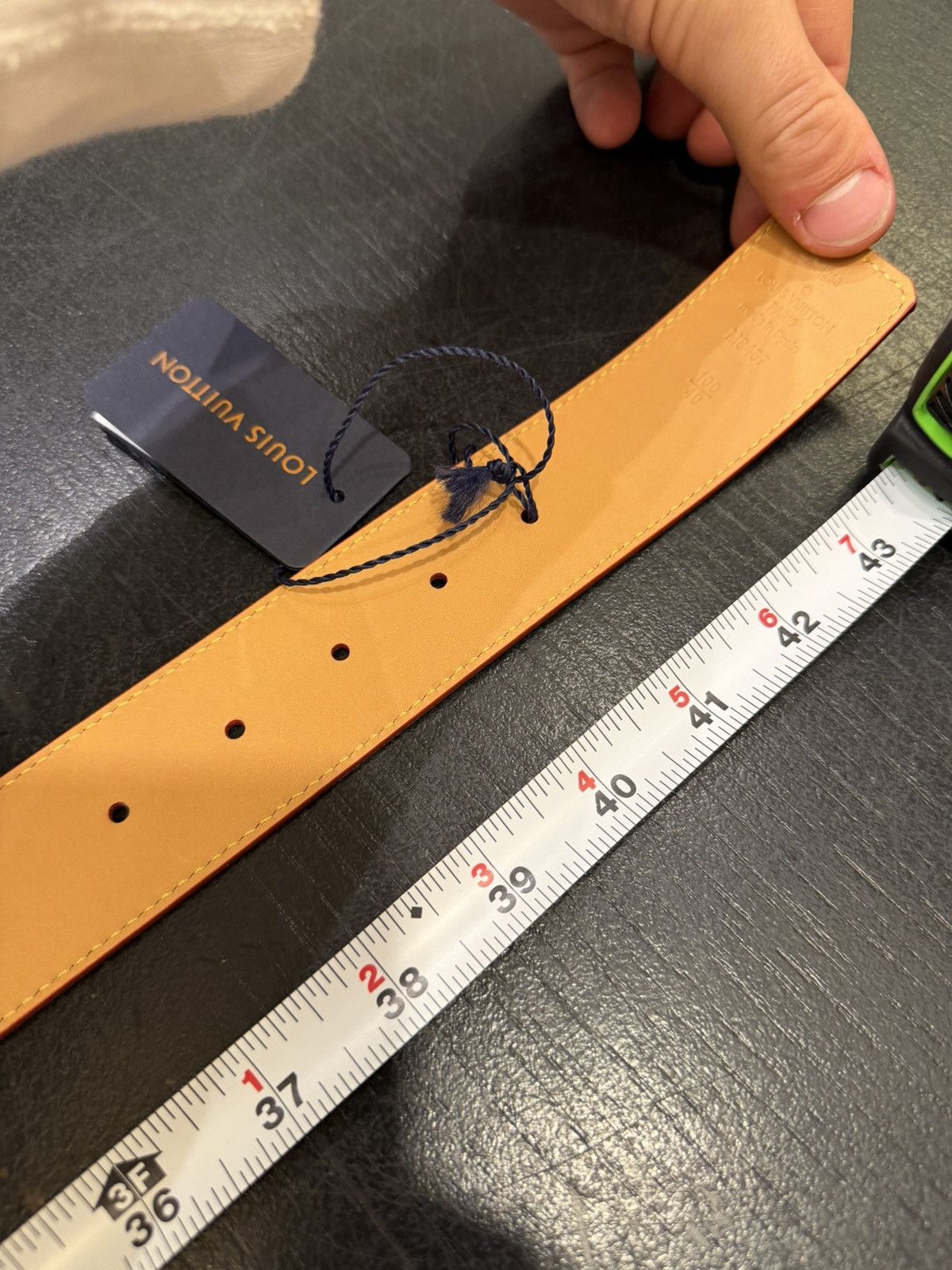 Louis Vuitton Louis Vuitton Monogram Belt - Gold/Red Size 40 - 9 Thumbnail