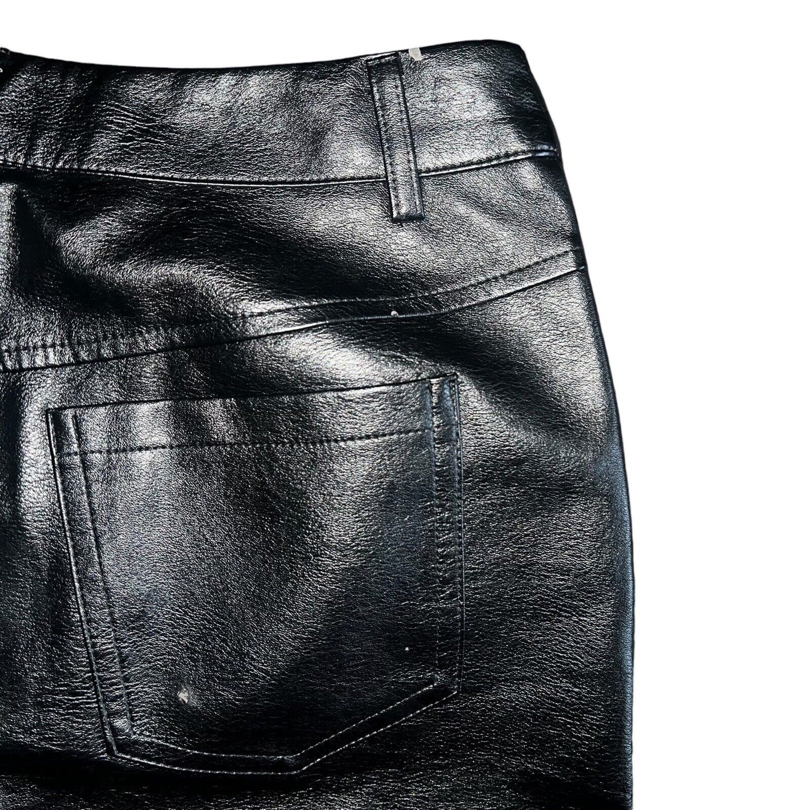 PRINCESS POLLY Women’s Princess Polly Macey Pants Black Size 2 Faux Leather Size 26" / US 2 / IT 38 - 9 Thumbnail