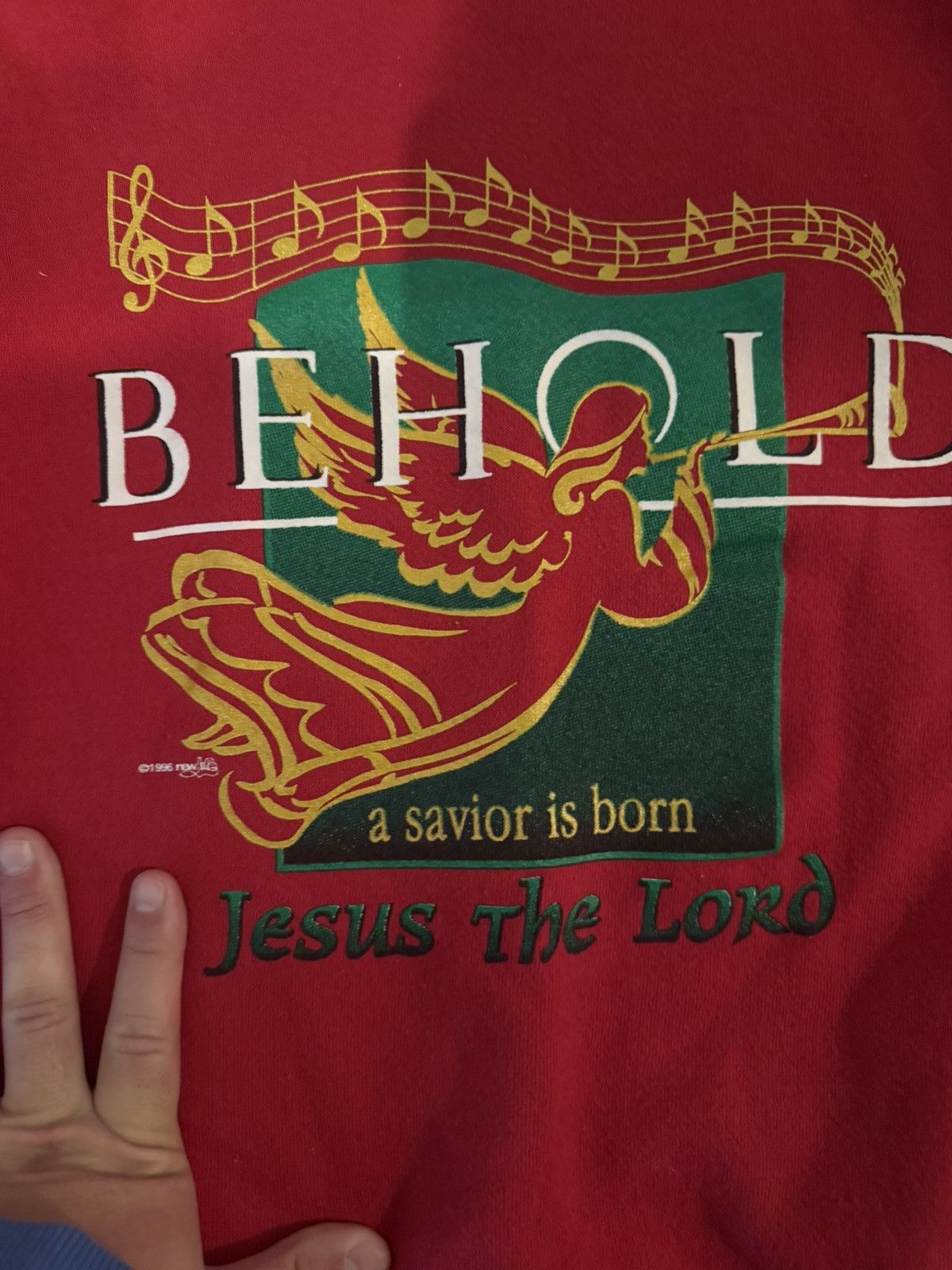 Lee Vintage 1996 Jesus the lord Crewnec Size US L / EU 52-54 / 3 - 2 Thumbnail