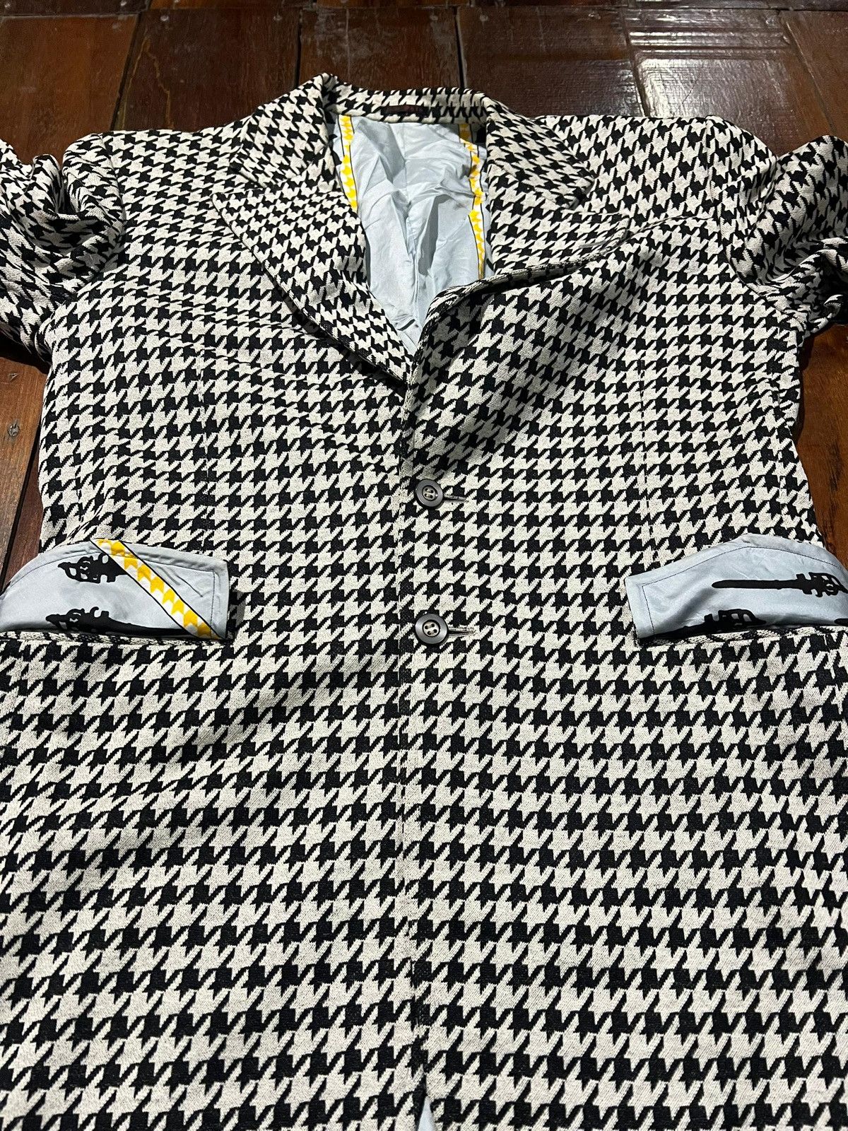 Ermenegildo Zegna Vintage Houndstooth Blazer by Ermenegildo Zegna (1990s) Size 38R - 5 Thumbnail