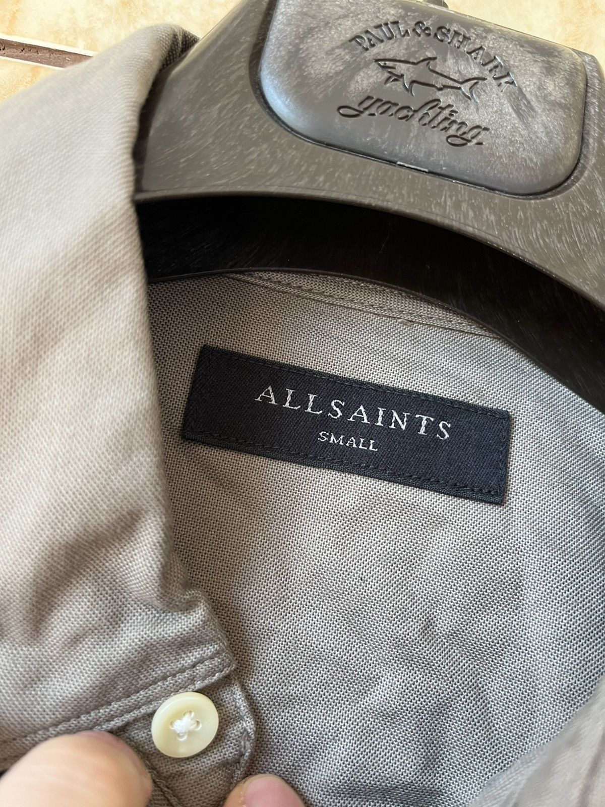 Allsaints Allsaints new grey up button shirt Size US S / EU 44-46 / 1 - 6 Thumbnail