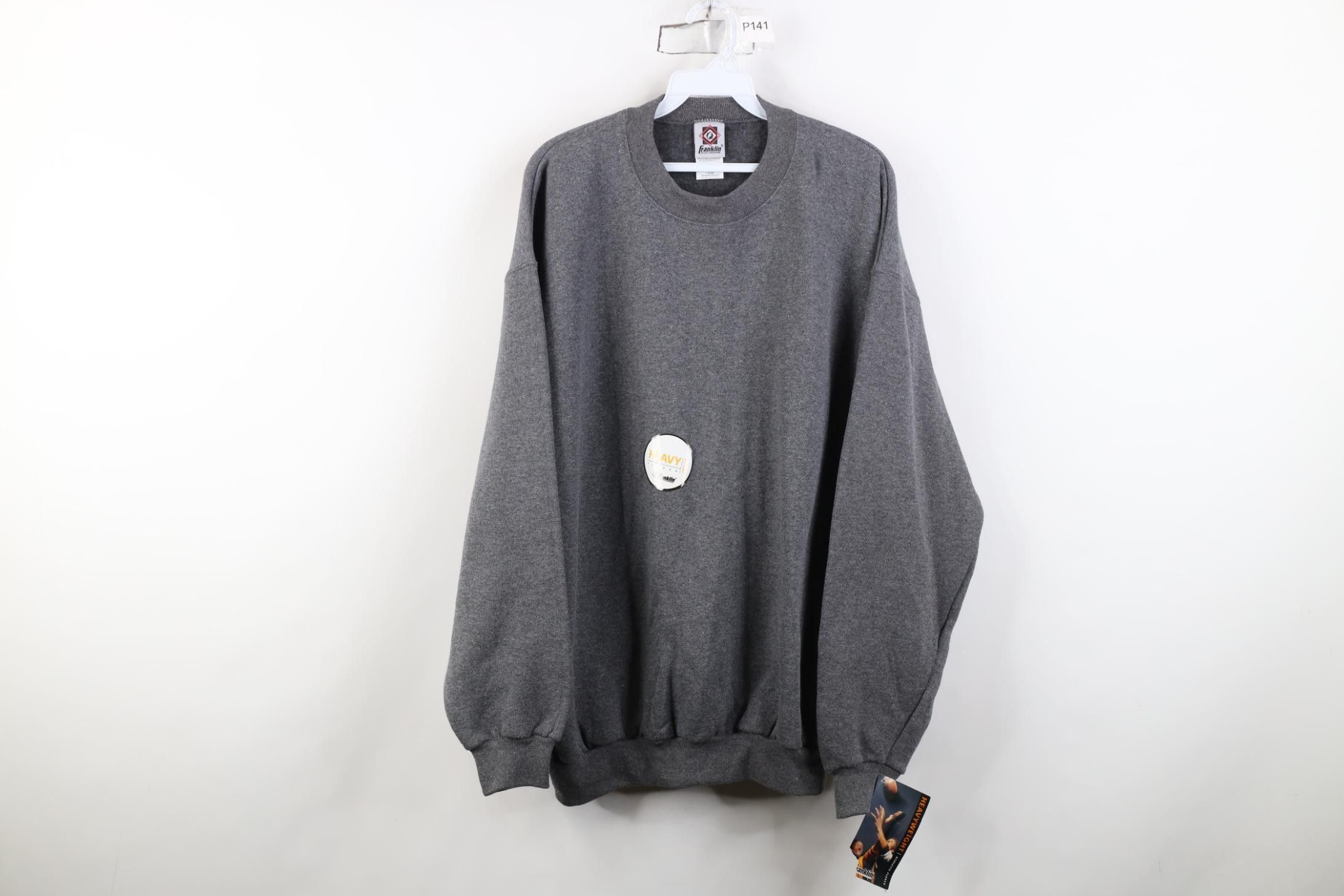 Vintage Deadstock Vintage 90s Streetwear Heavyweight Sweatshirt Gray Size US L / EU 52-54 / 3 - 1 Thumbnail