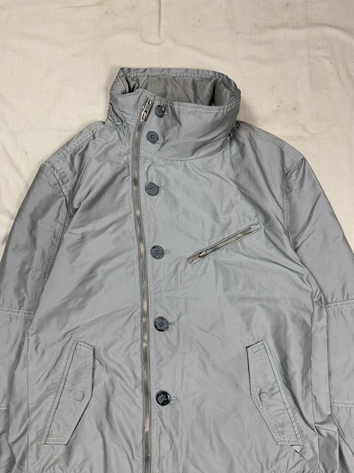 Solid Homme Rare 2012 Solid Homme Wooyoungmi Futuristic Asymetric Jacket Size US S / EU 44-46 / 1 - 2 Thumbnail